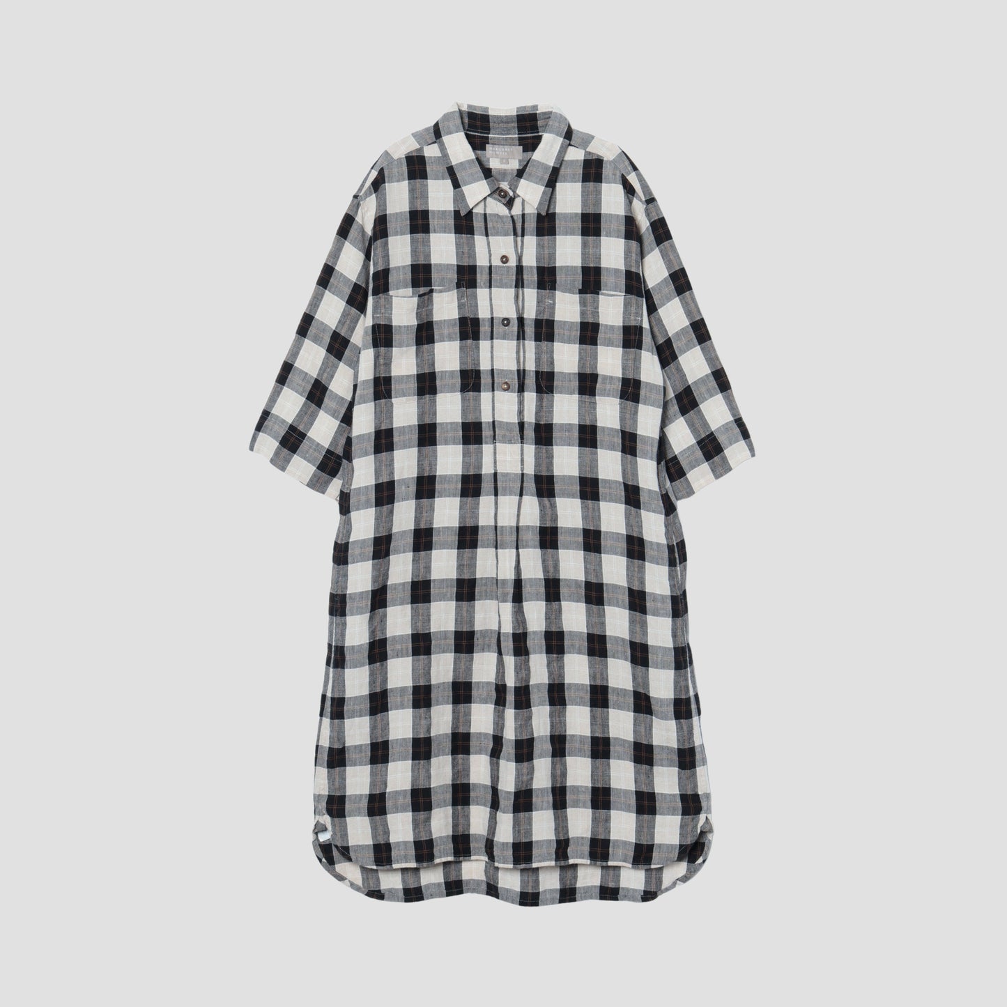 LINEN TARTAN DRESS