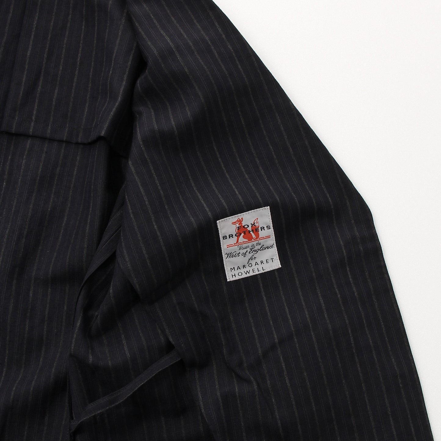 CHALK STRIPE LINEN WOOL JACKET