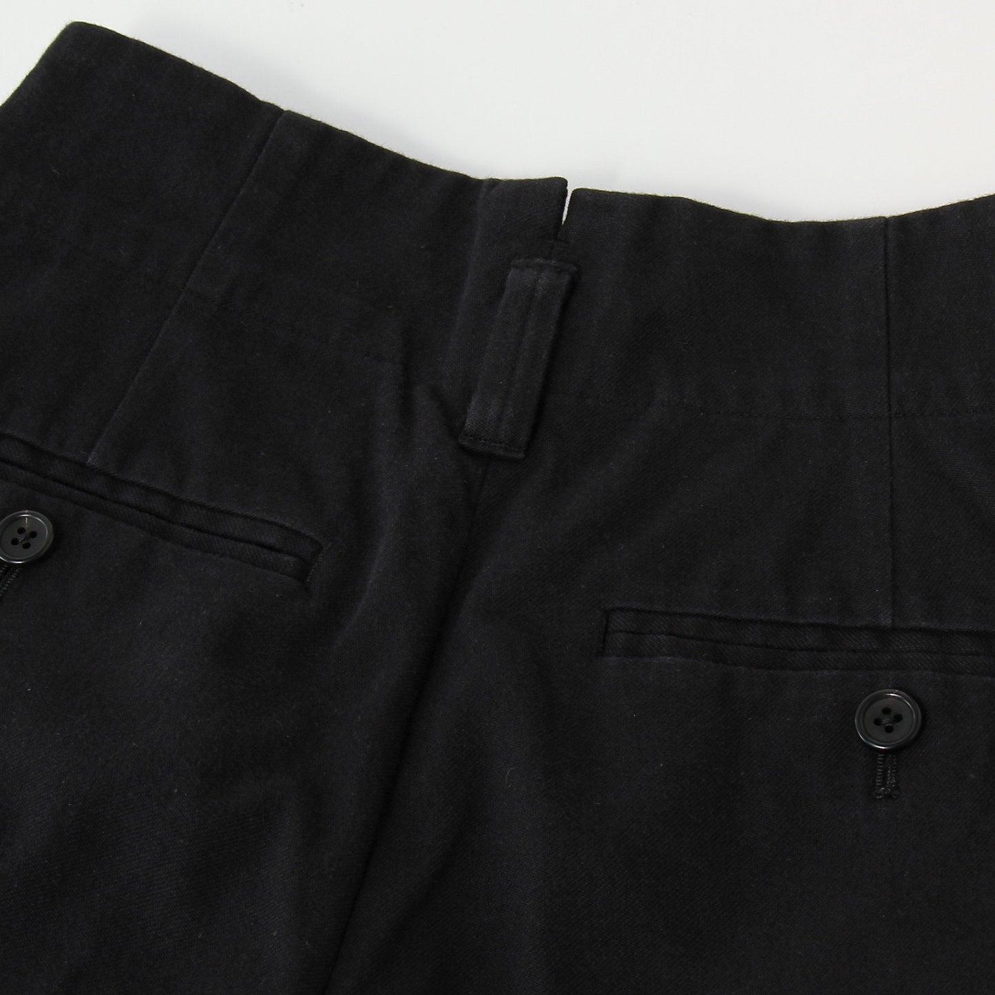 WASHED COTTON TWILL TROUSERS