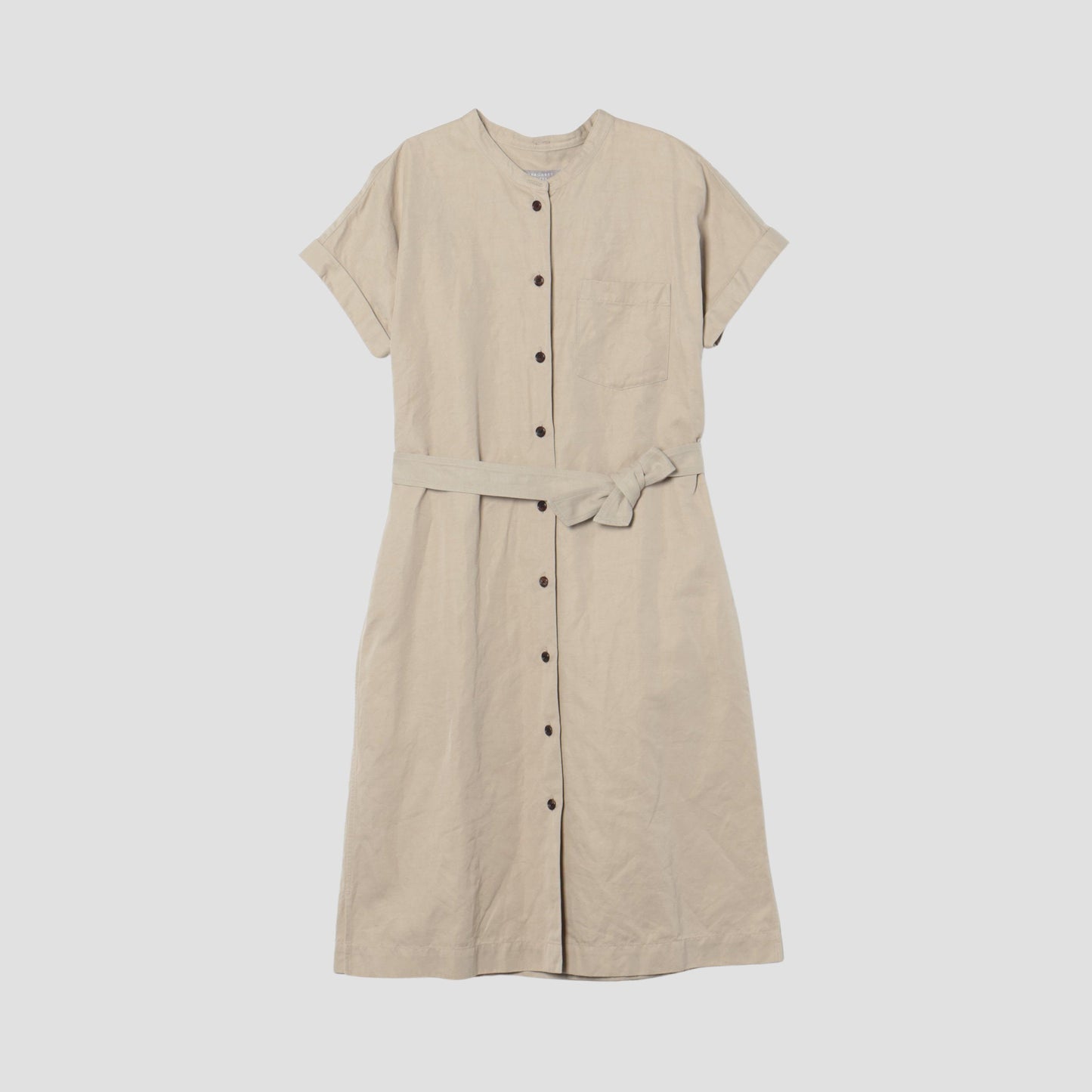 COTTON LINEN TWILL DRESS