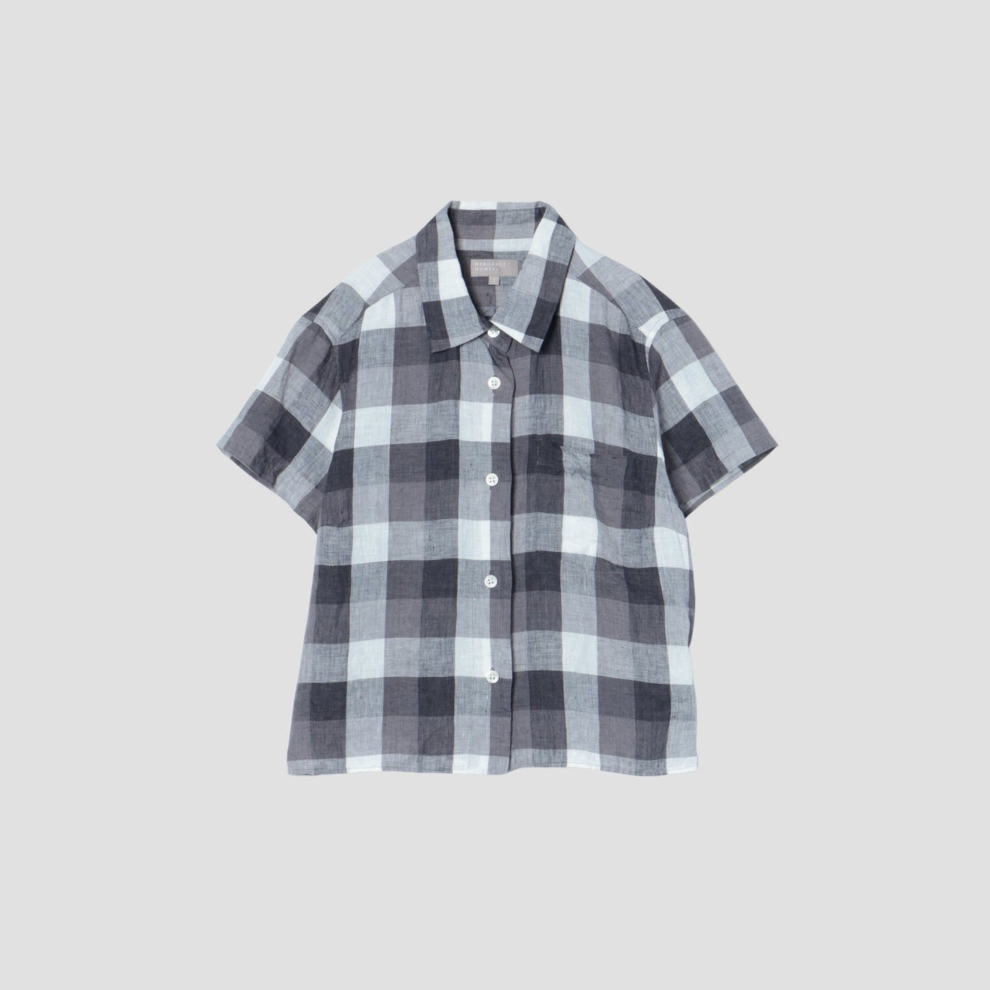 BLOCK CHECK LINEN SHIRT