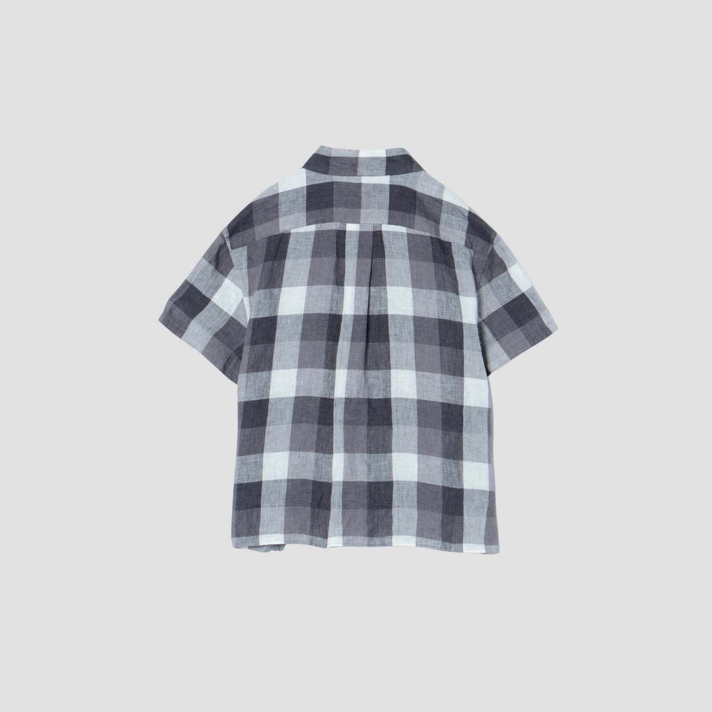 BLOCK CHECK LINEN SHIRT