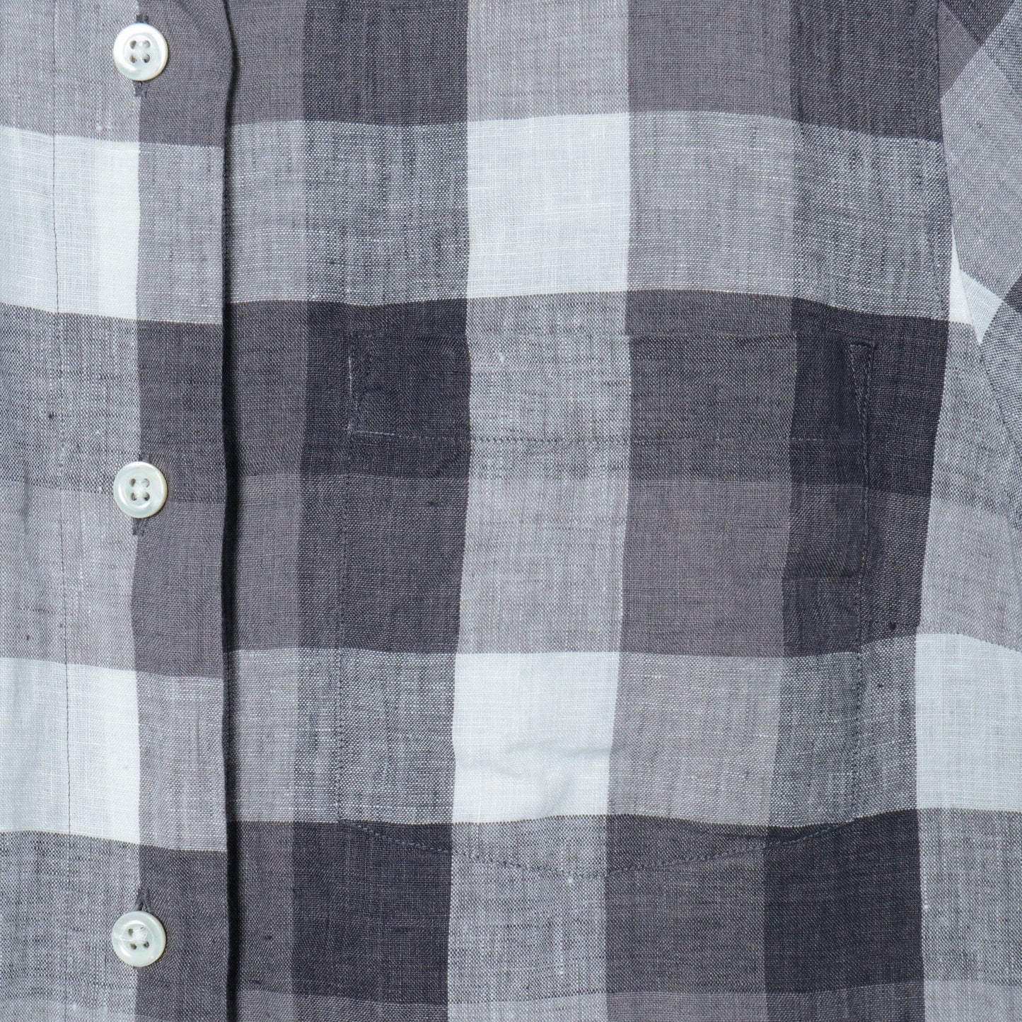BLOCK CHECK LINEN SHIRT