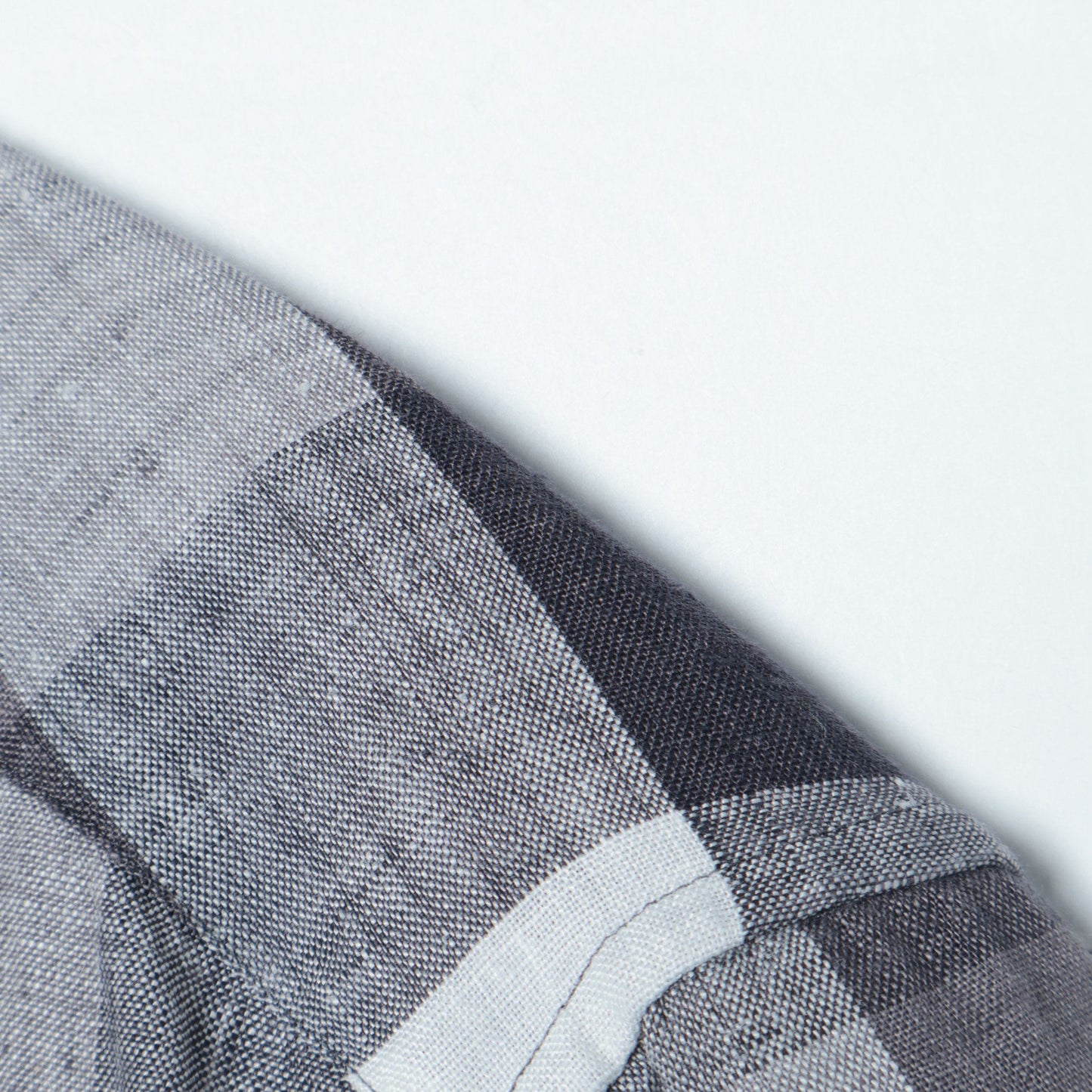 BLOCK CHECK LINEN SHIRT