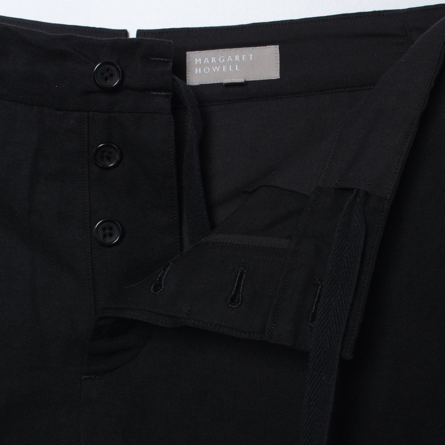 LINEN COTTON TWILL TROUSERS