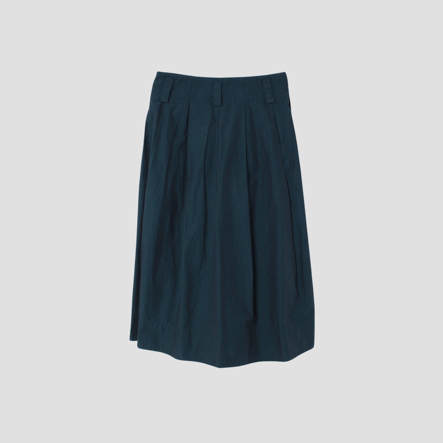 YARN DYED COTTON POPLIN SKIRT