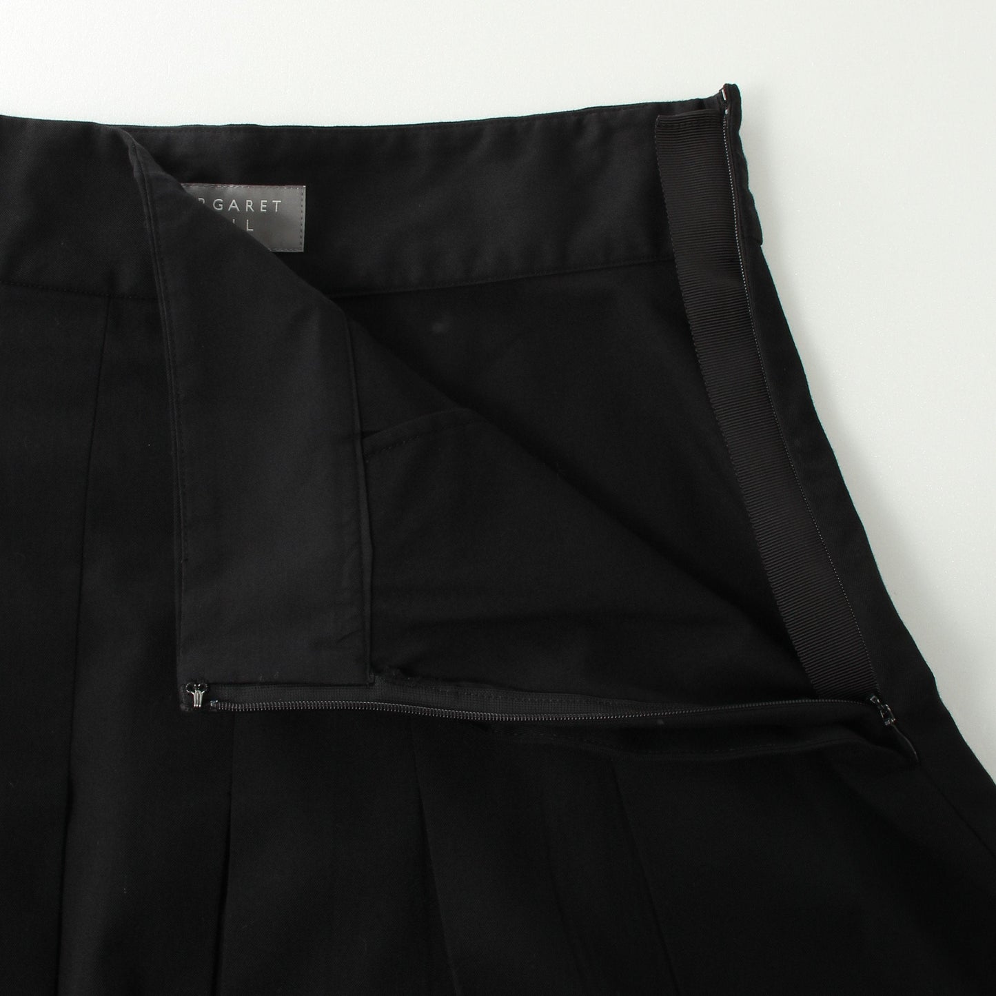 FINE WOOL COTTON TWILL SKIRT