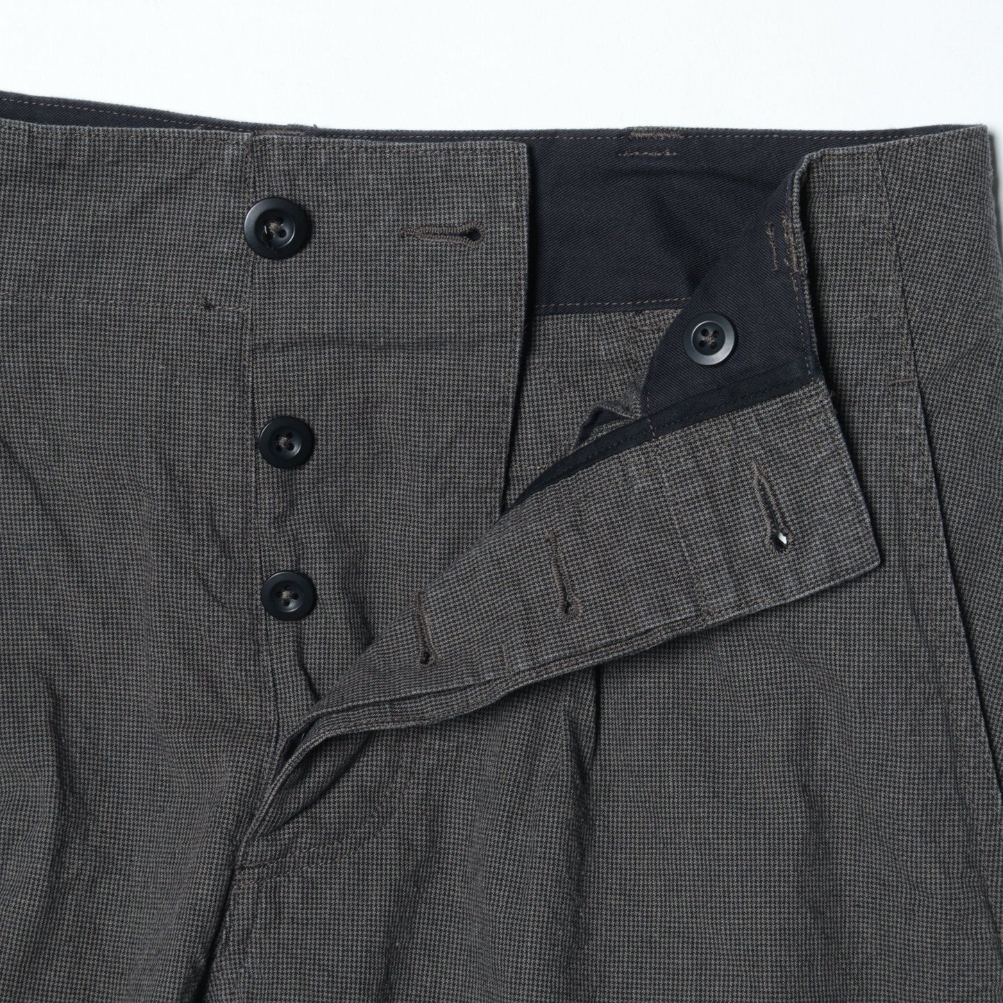 CHEF CHECK COTTON LINEN TROUSERS