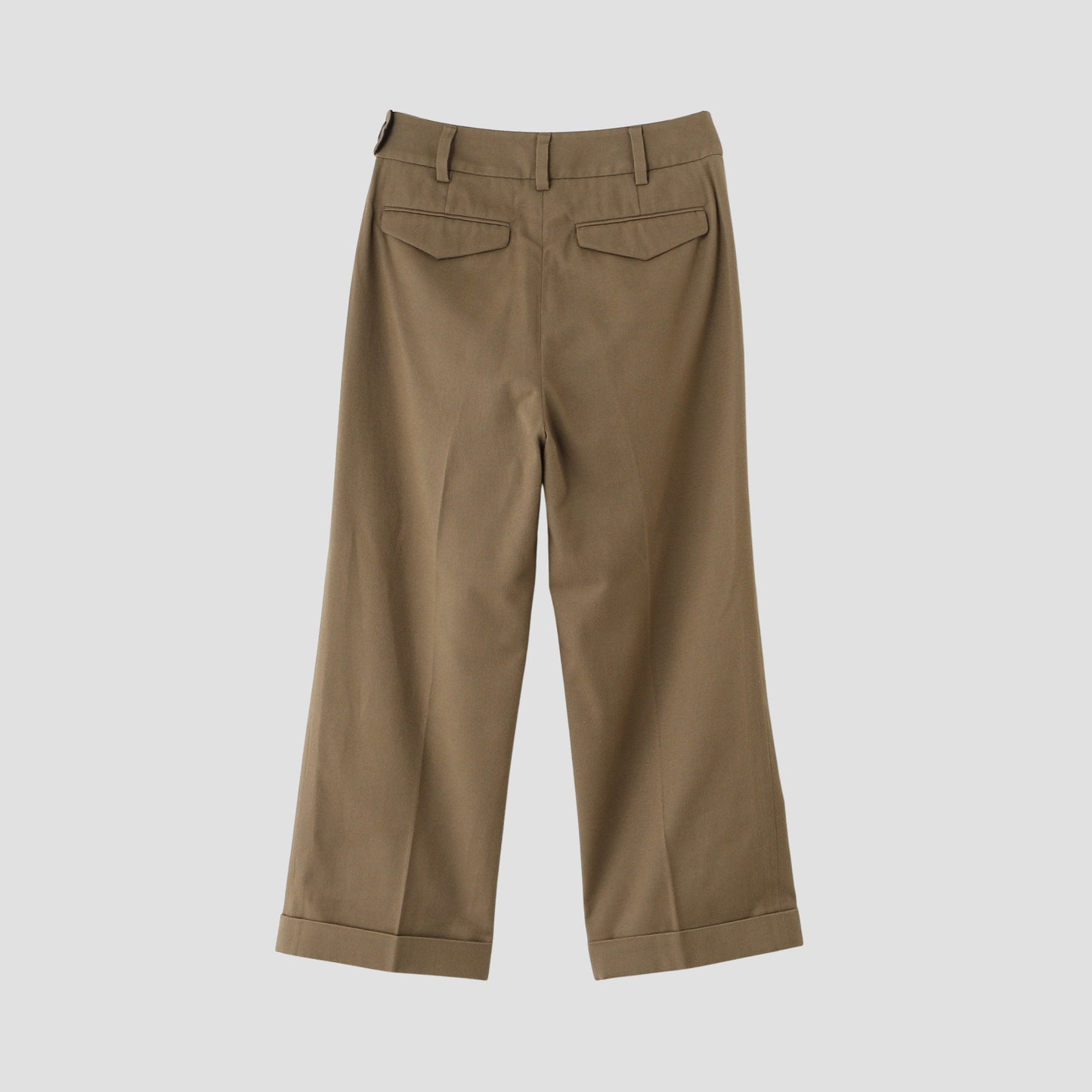 BRUSHED COTTON WOOL TROUSERS