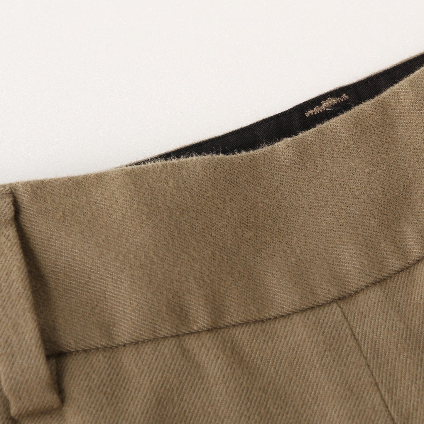 BRUSHED COTTON WOOL TROUSERS