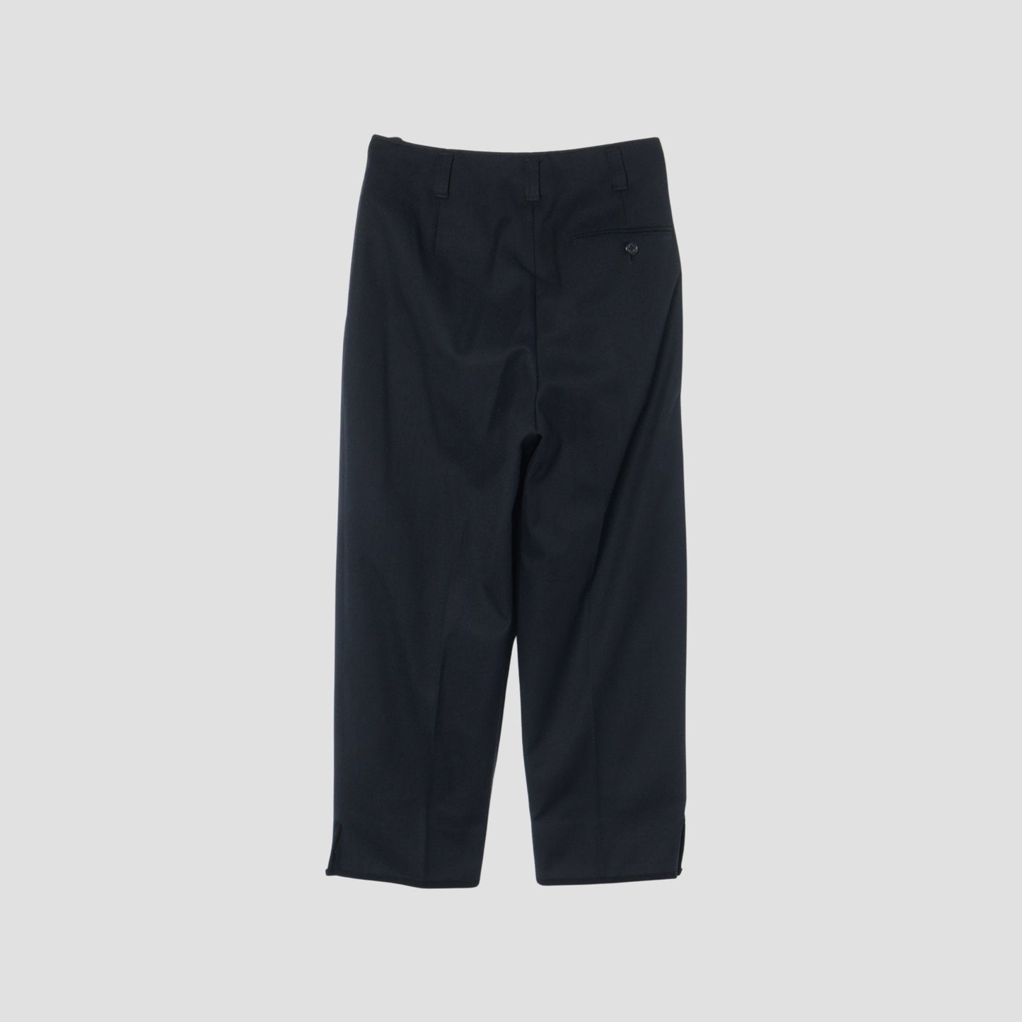 WHIPCORD WOOL COTTON TROUSERS