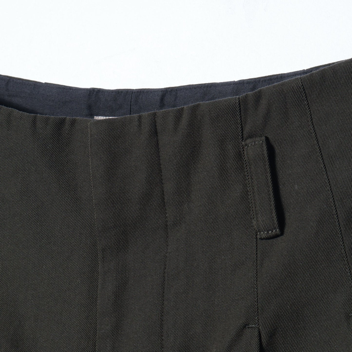 COMPACT COTTON WOOL TROUSERS
