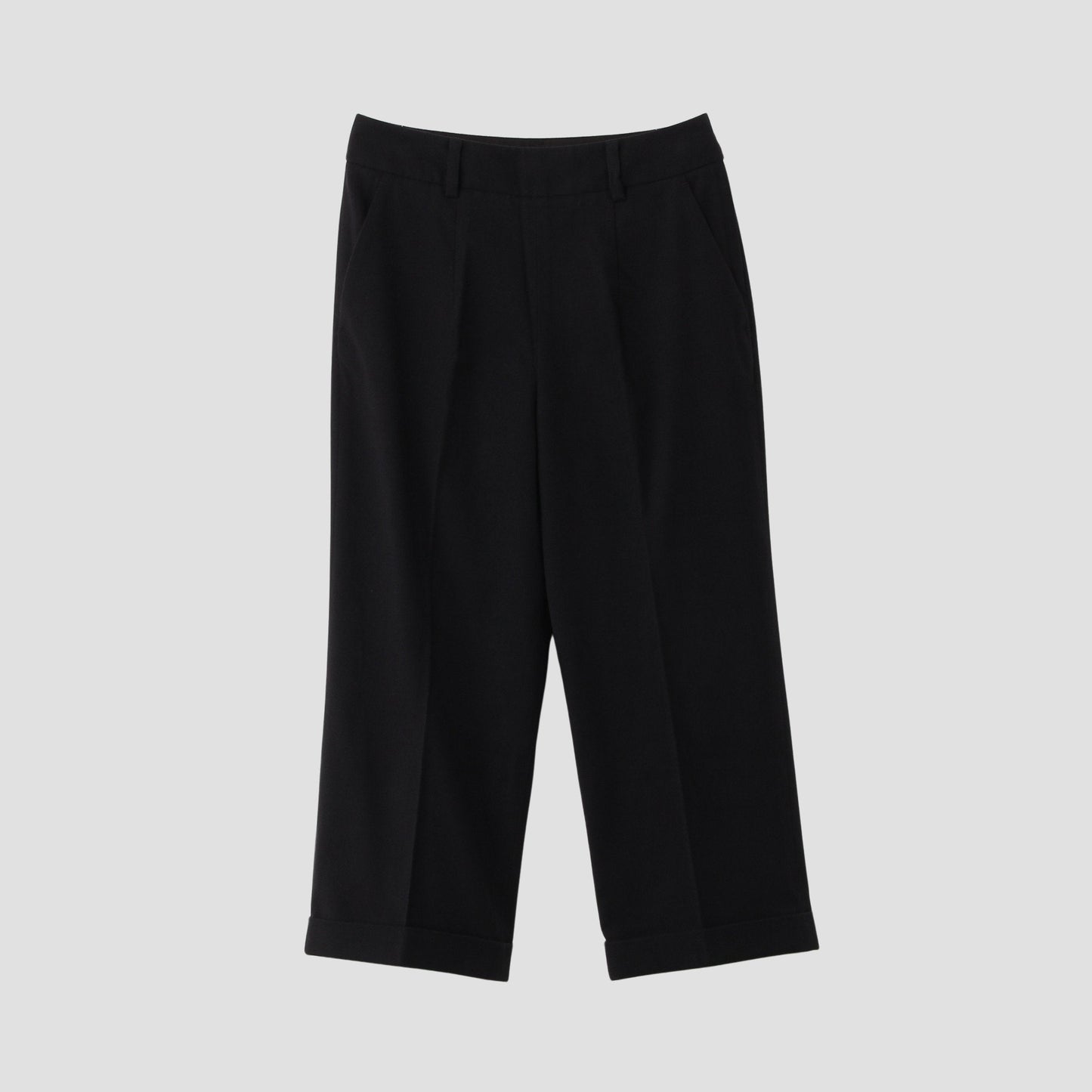 BRUSHED COTTON WOOL TROUSERS