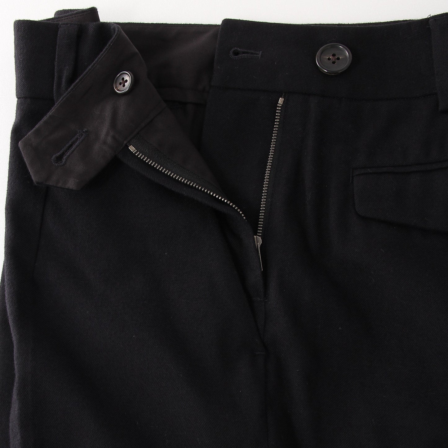 BRUSHED COTTON WOOL TROUSERS