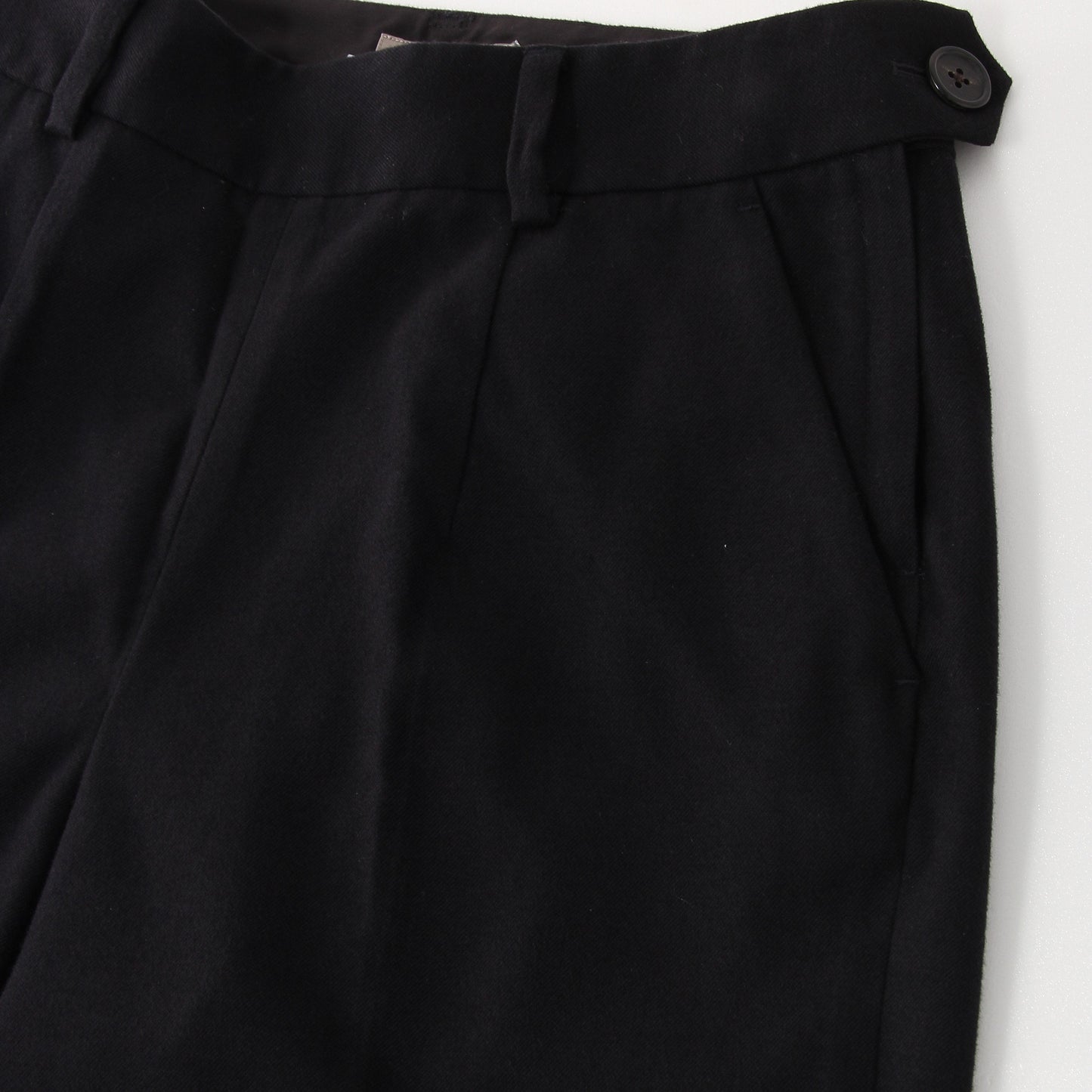 BRUSHED COTTON WOOL TROUSERS