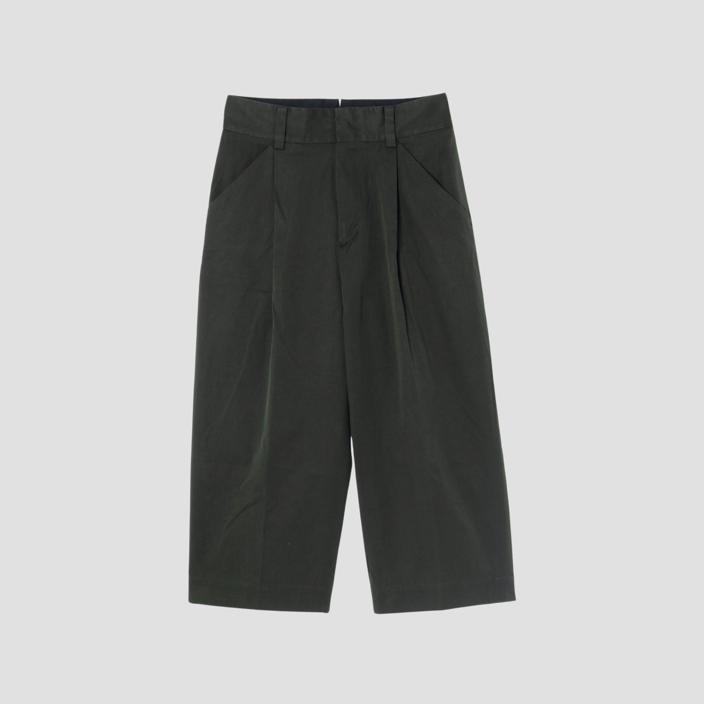 DENSE FINE COTTON TWILL TROUSERS