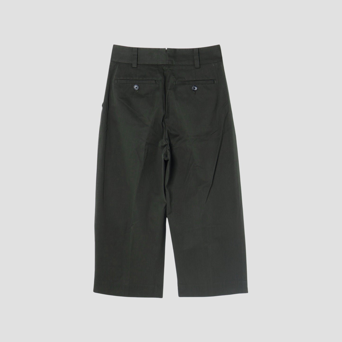 DENSE FINE COTTON TWILL TROUSERS