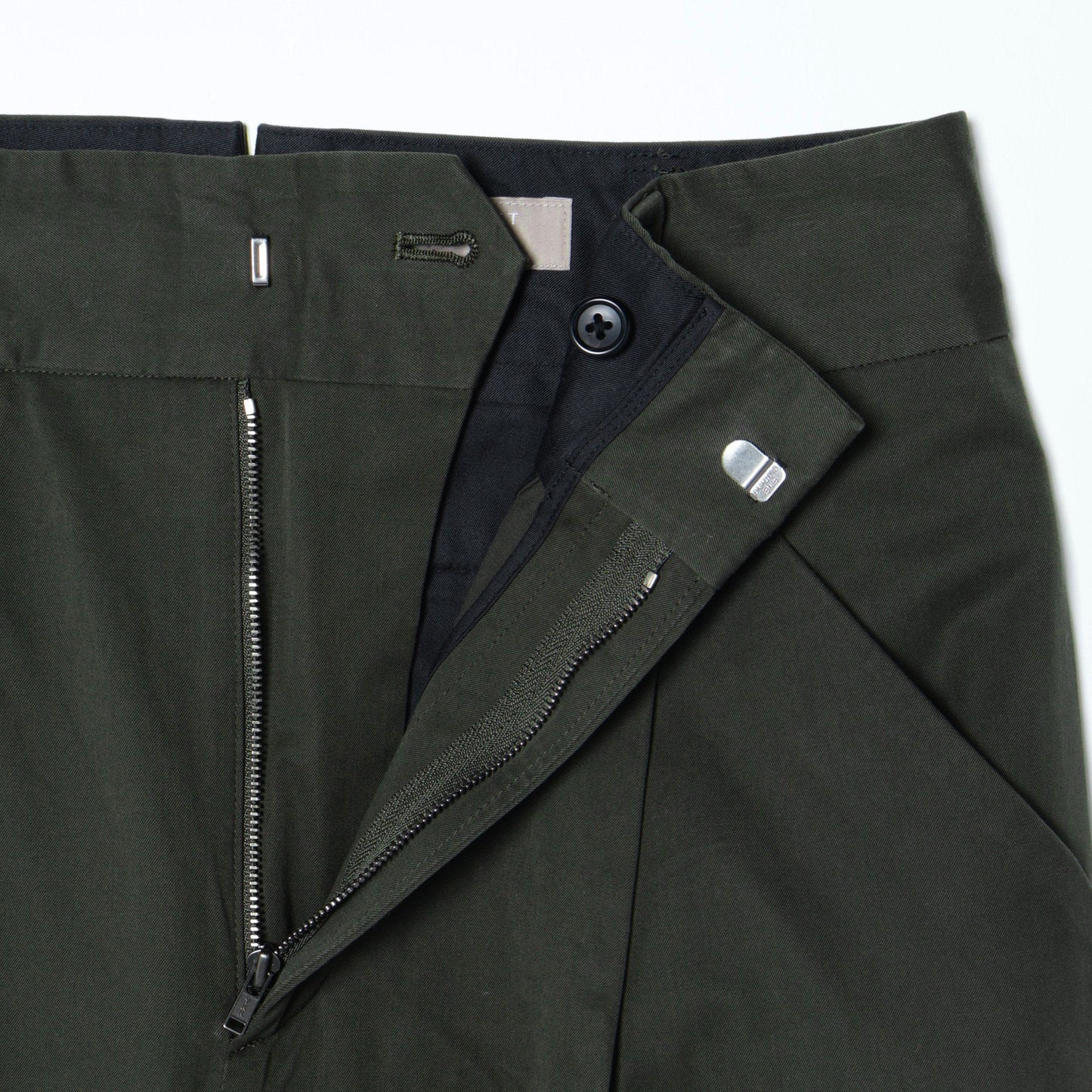 DENSE FINE COTTON TWILL TROUSERS