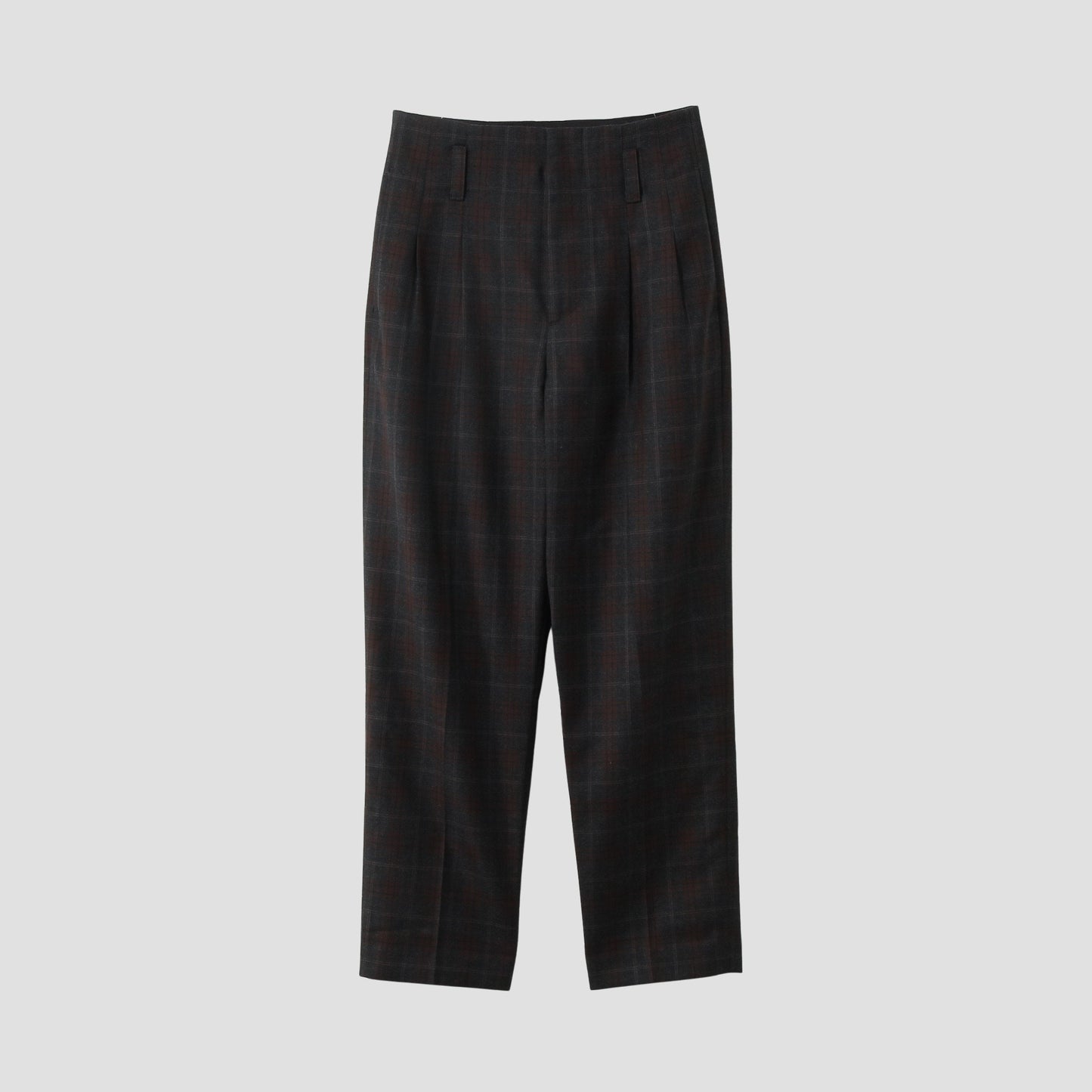 PLAID WOOL TROUSERS