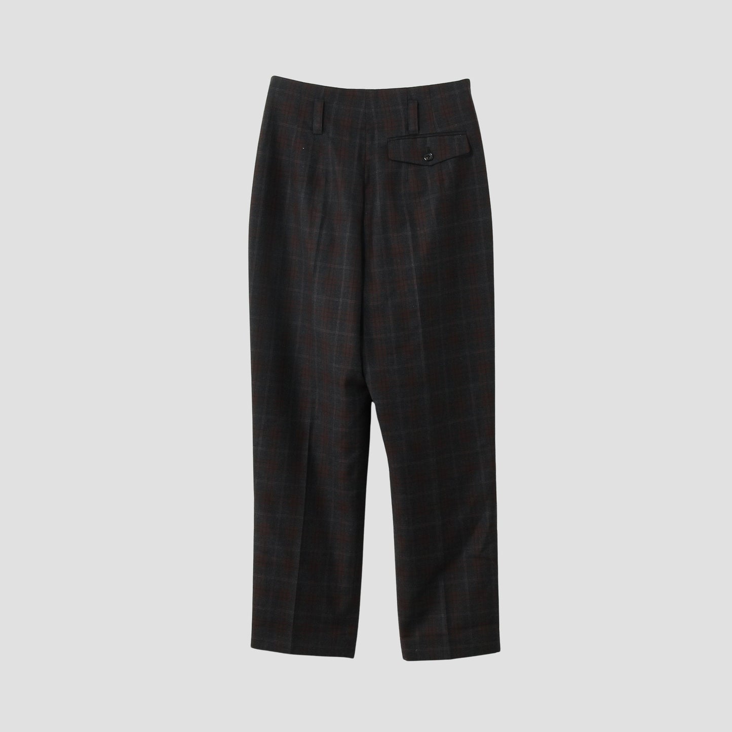PLAID WOOL TROUSERS