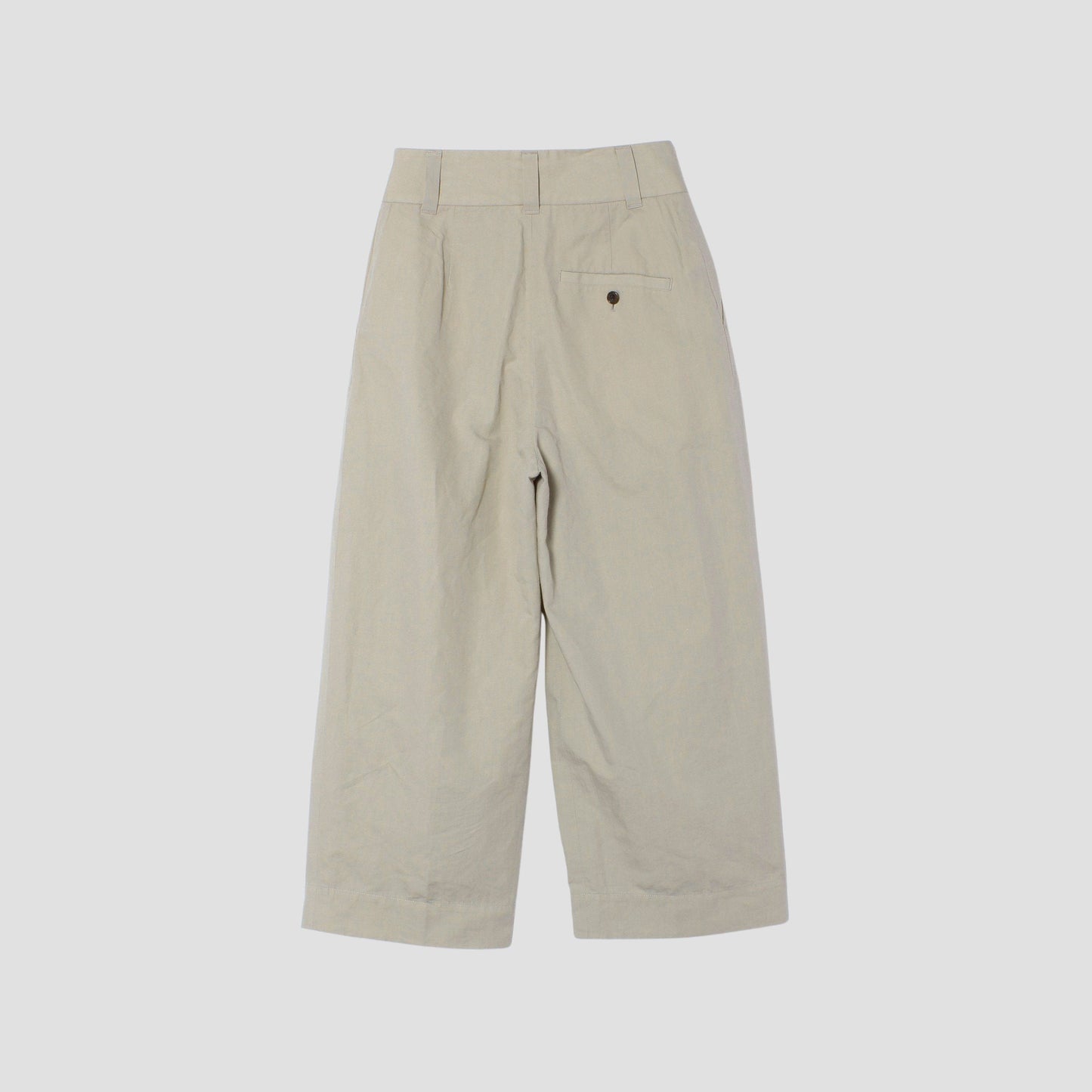 PLAIN WEAVE COTTON LINEN TROUSERS