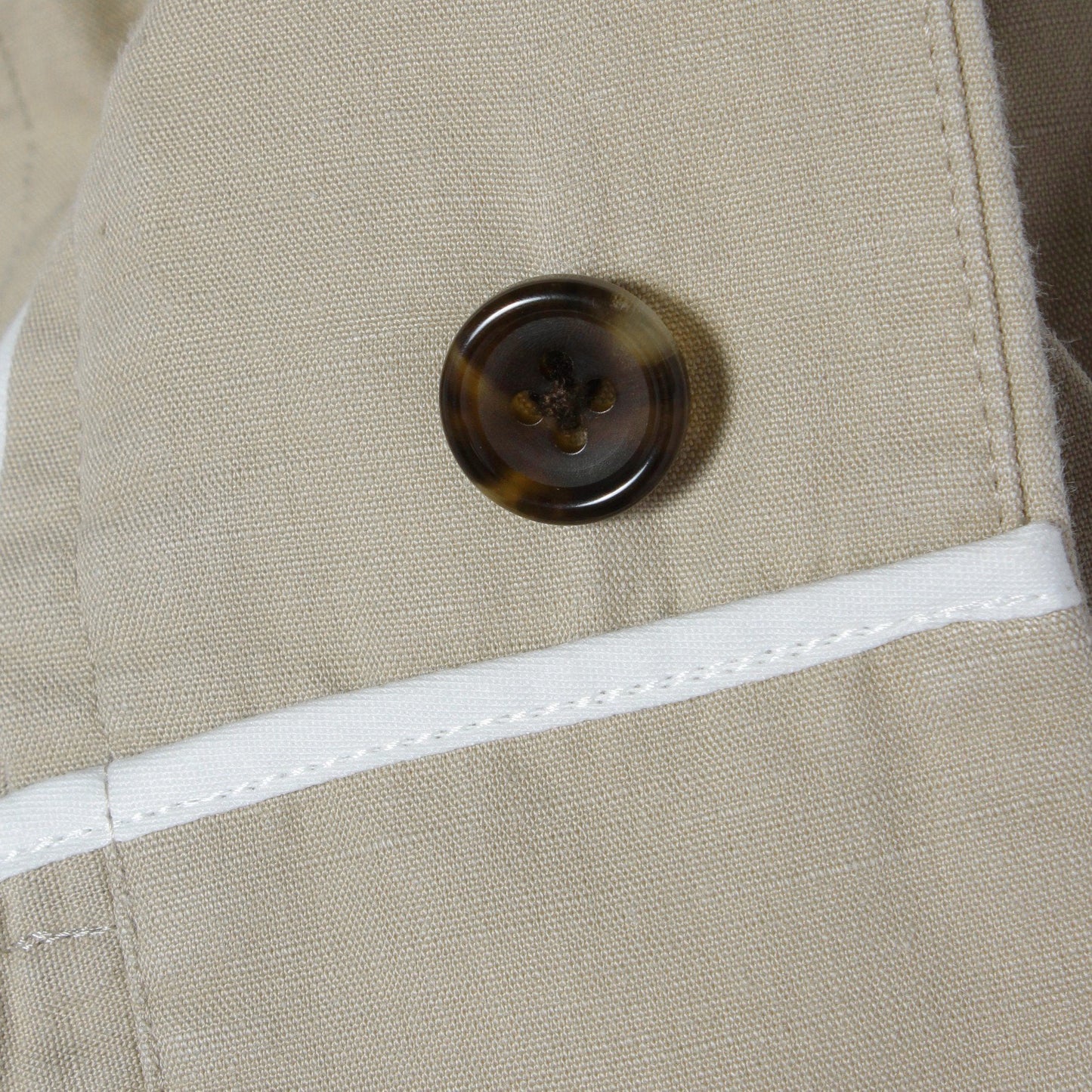 PLAIN WEAVE COTTON LINEN TROUSERS