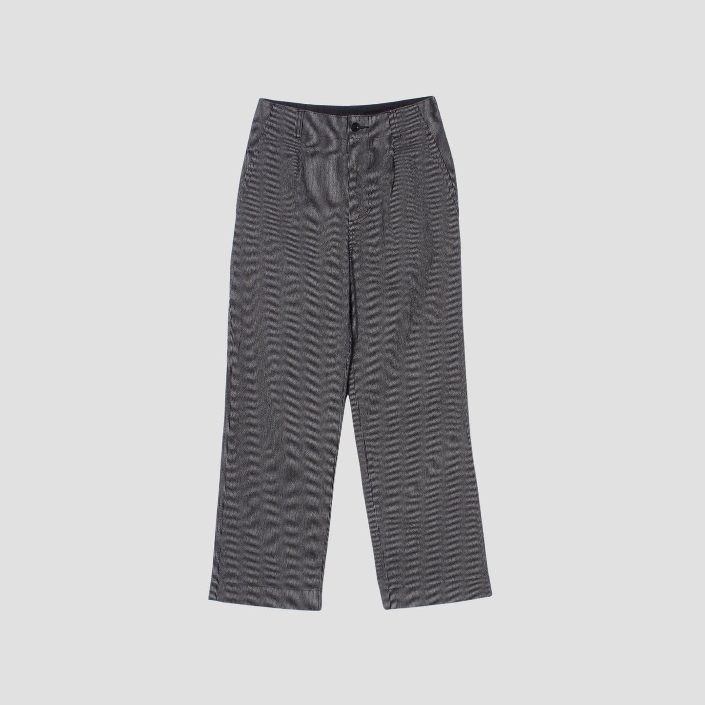 WORKWEAR STRIPE COTTON LINEN TROUSERS