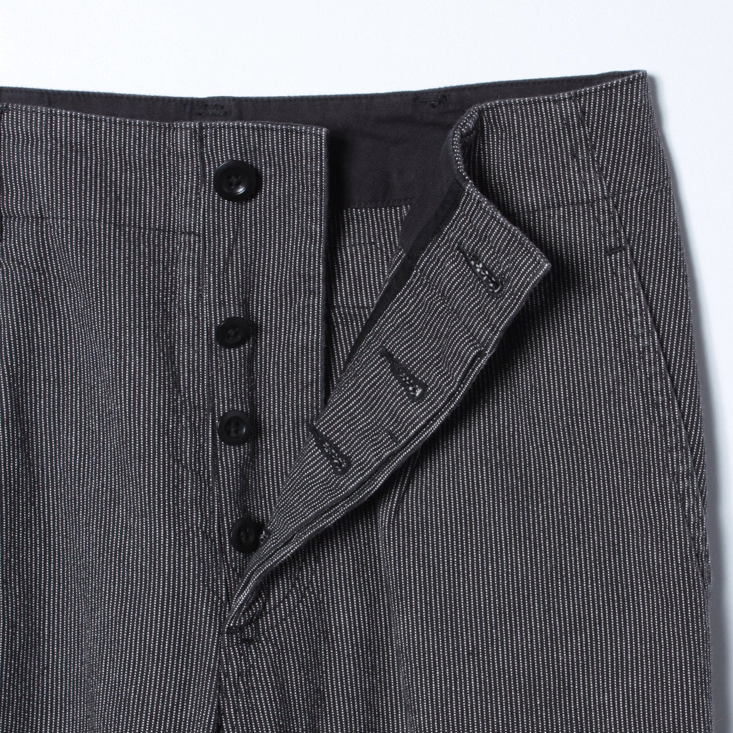 WORKWEAR STRIPE COTTON LINEN TROUSERS