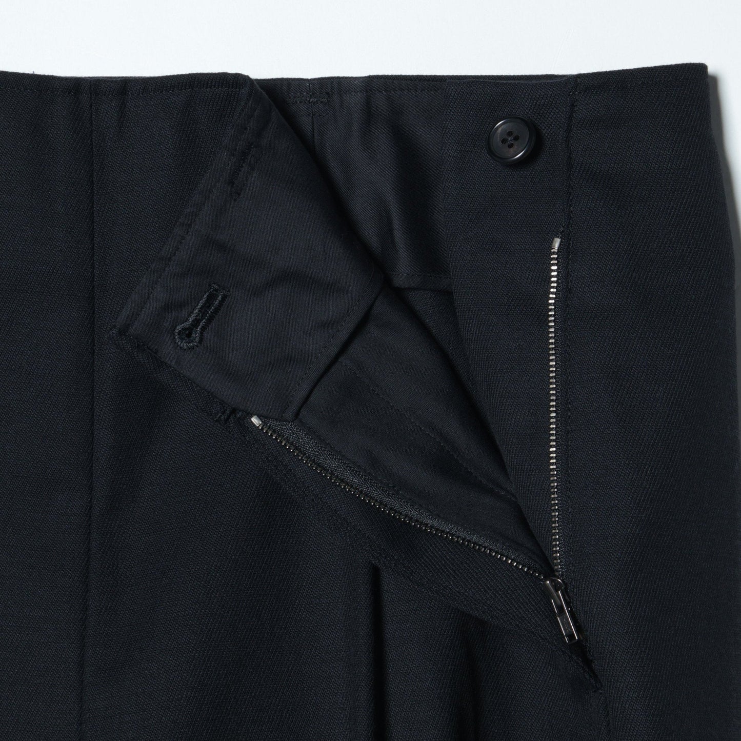WHIPCORD WOOL COTTON TROUSERS