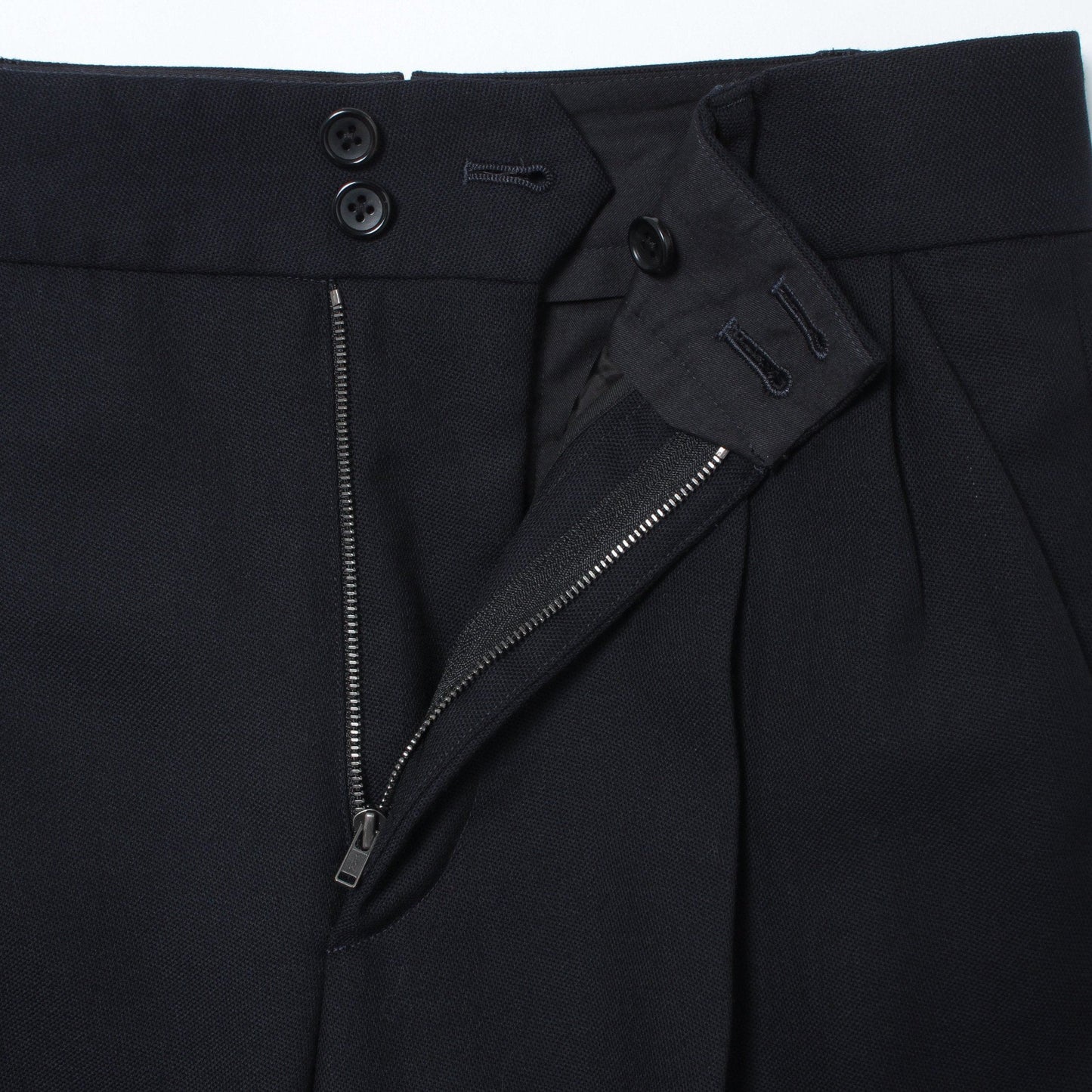 COMPACT BARATHEA WOOL TROUSERS