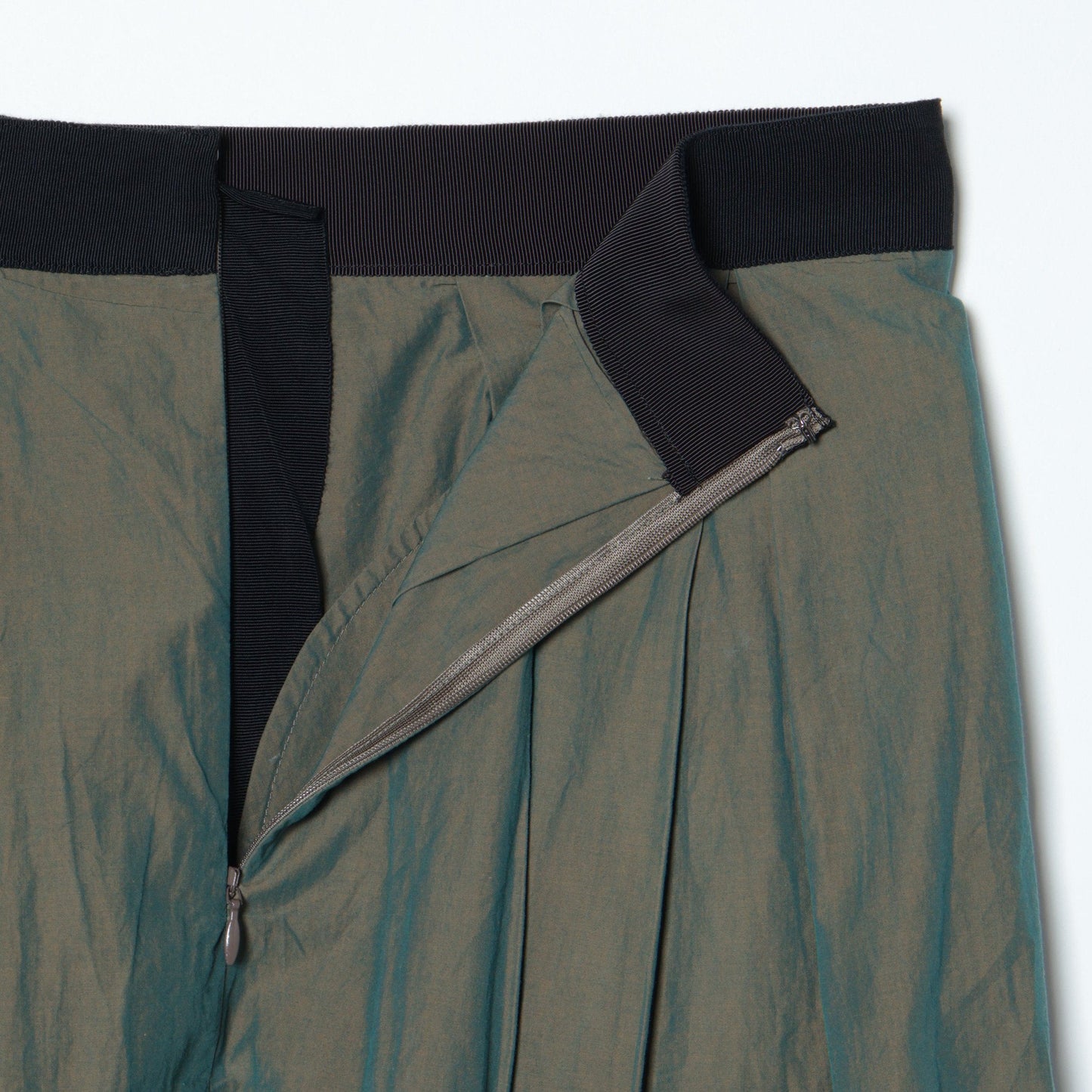 YARN DYED COTTON POPLIN SKIRT