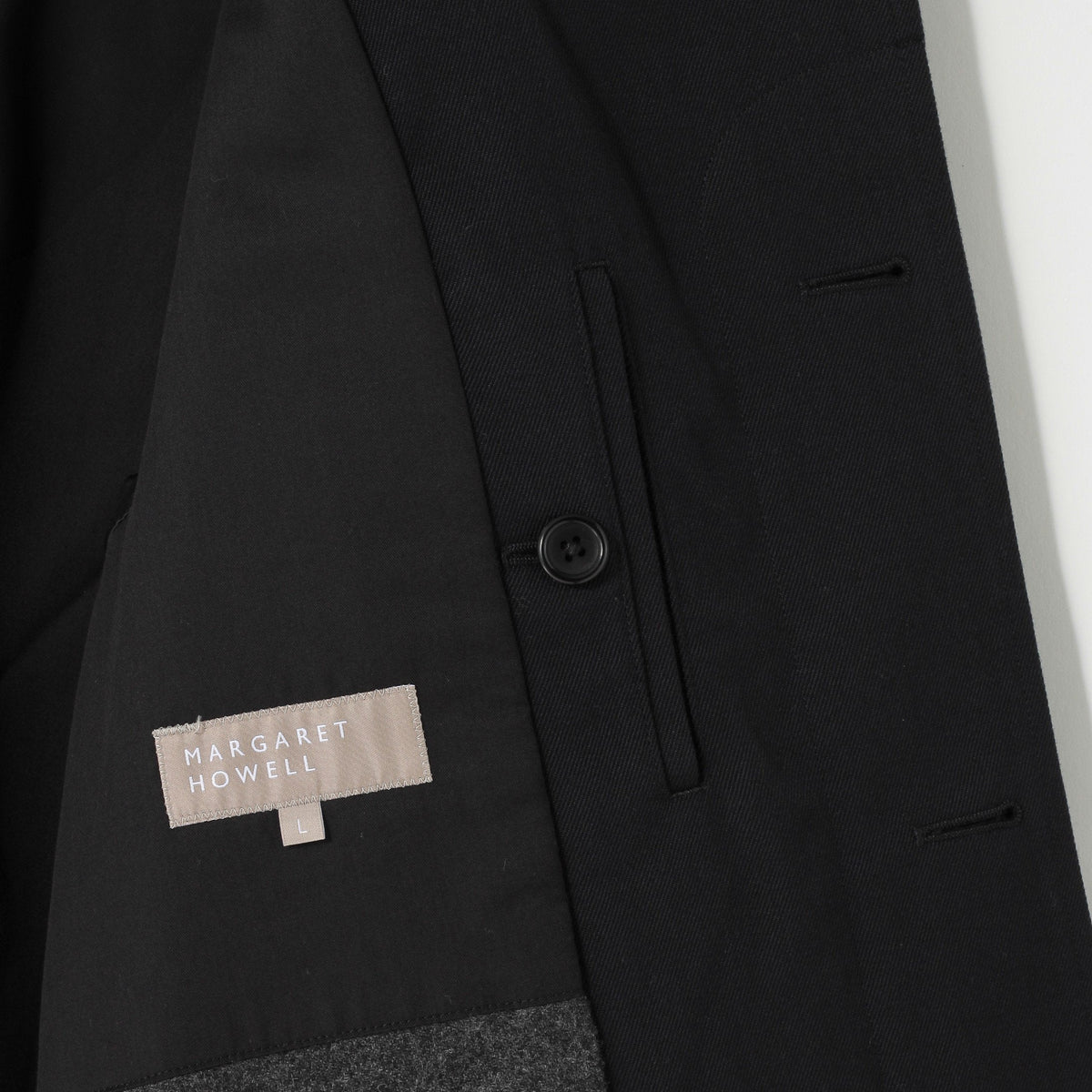 WOOL COTTON GABARDINE COAT