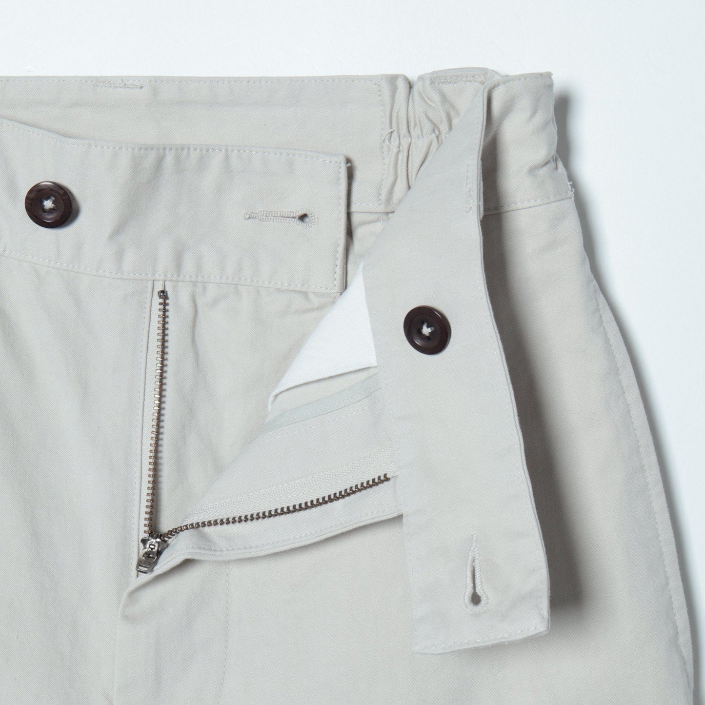 WASHED COMPACT COTTON TROUSERS
