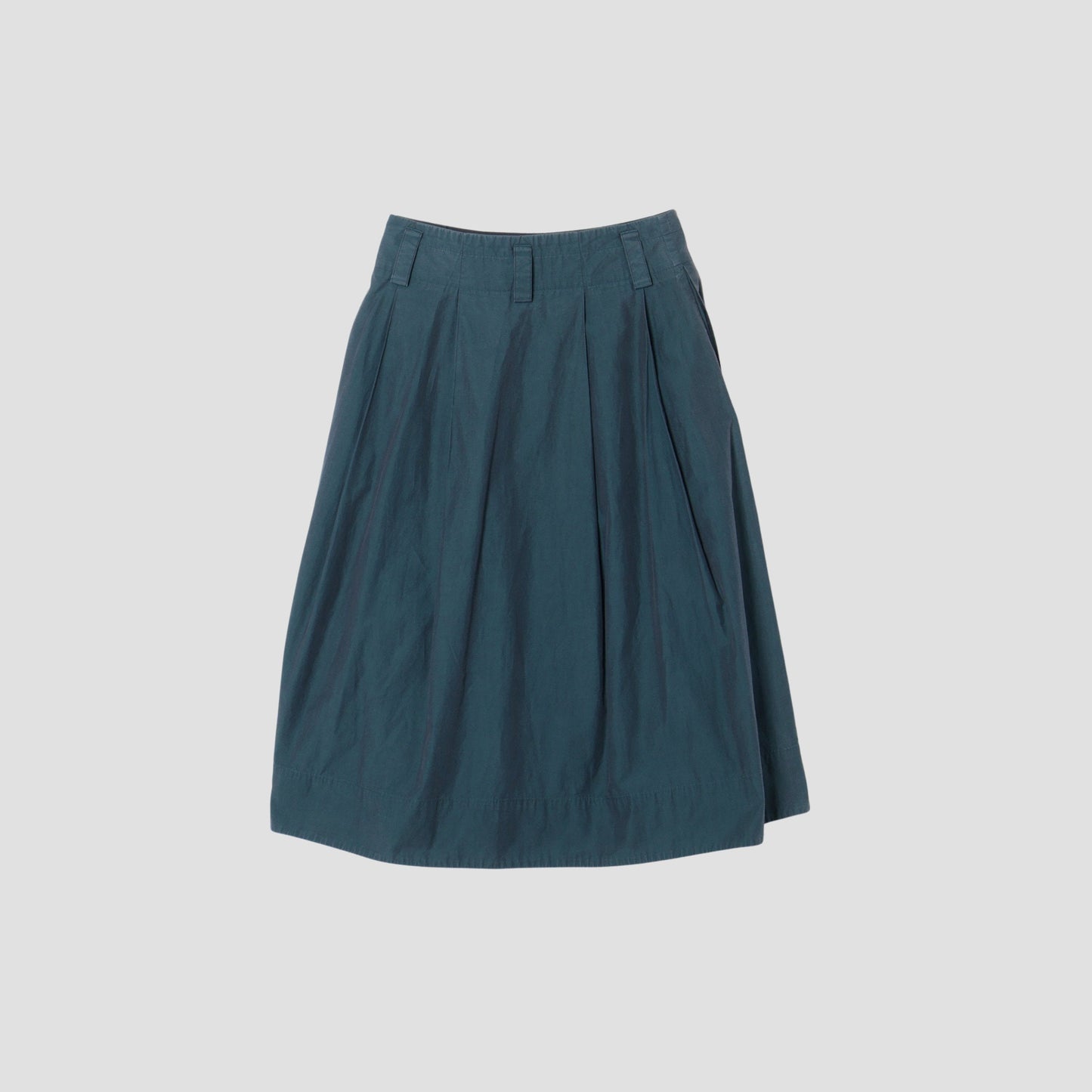 YARN DYED COTTON POPLIN SKIRT