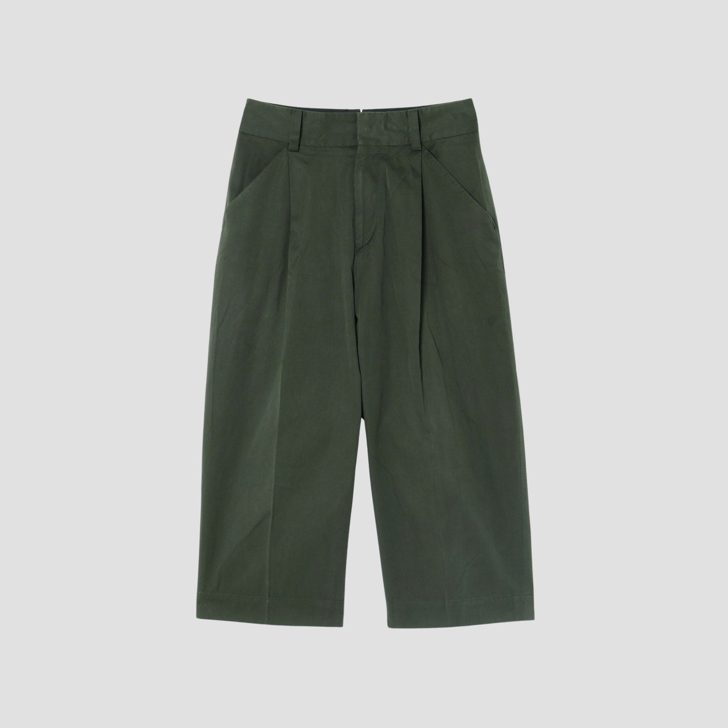 DENSE FINE COTTON TWILL TROUSERS