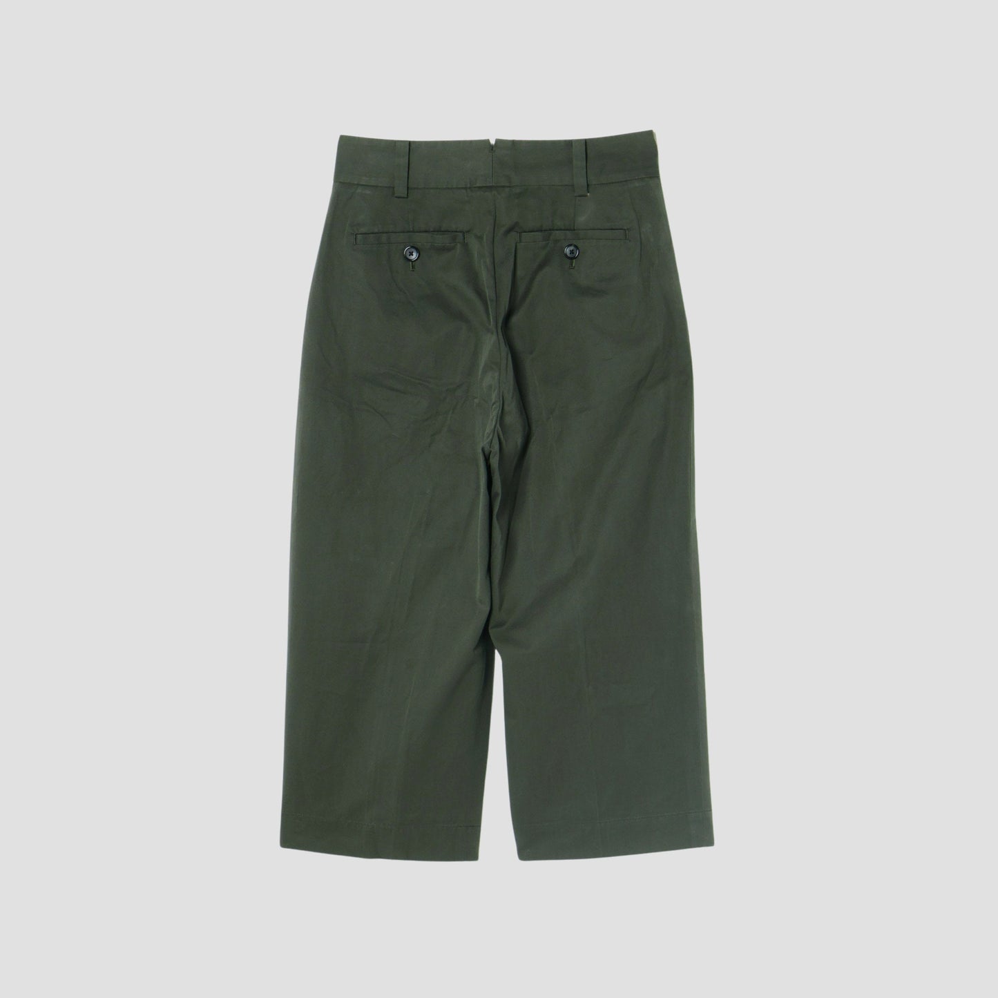 DENSE FINE COTTON TWILL TROUSERS