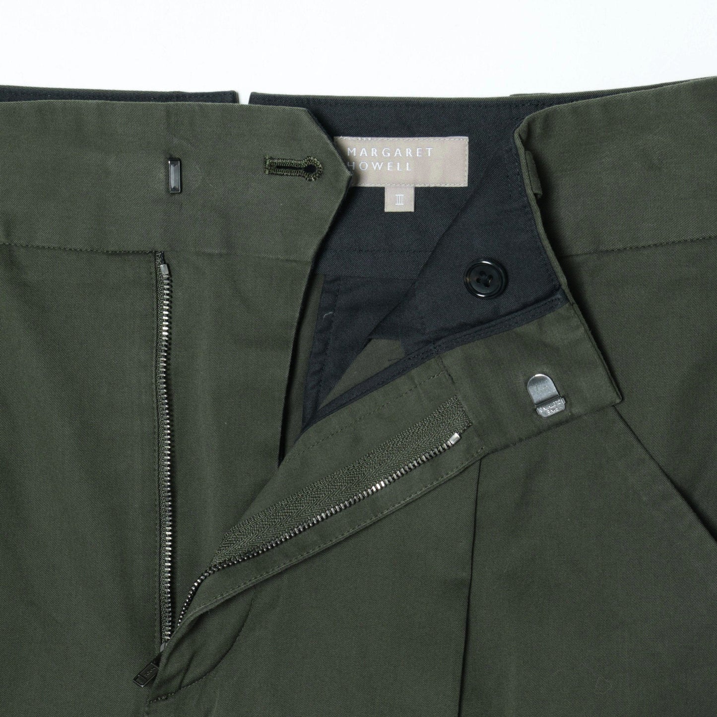 DENSE FINE COTTON TWILL TROUSERS