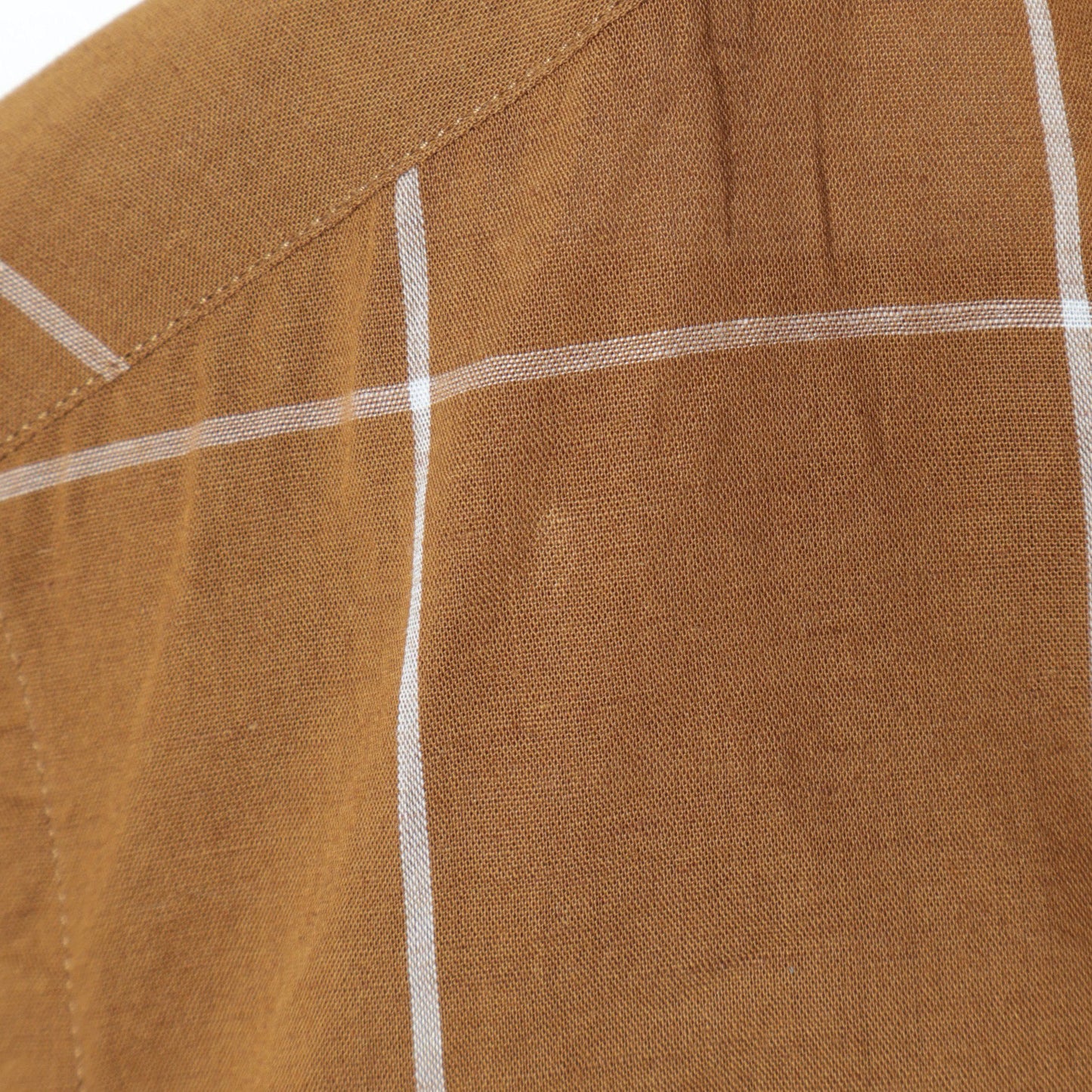 WINDOWPANE CHECK COTTON LINEN SHIRT