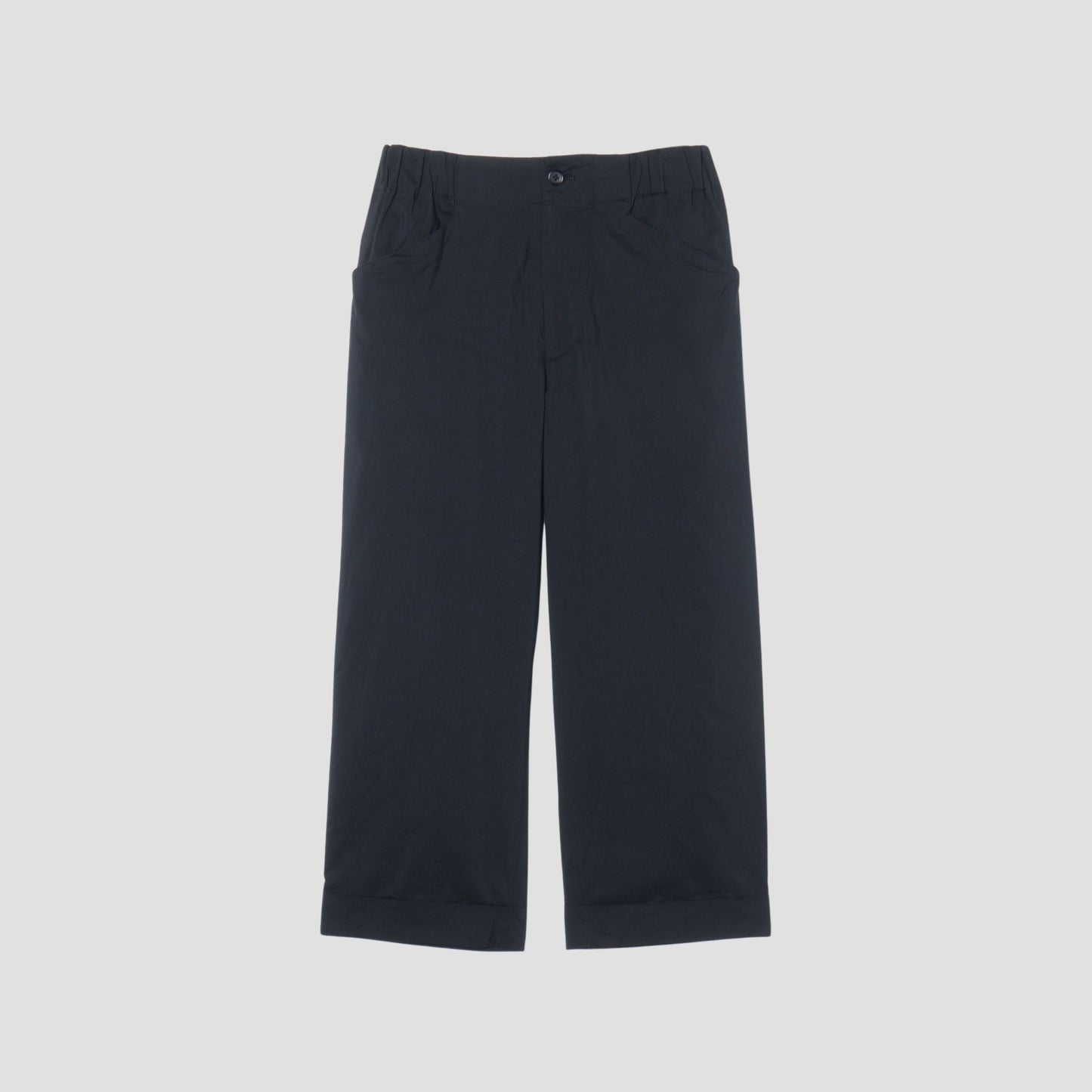 COTTON SILK POPLIN TROUSERS