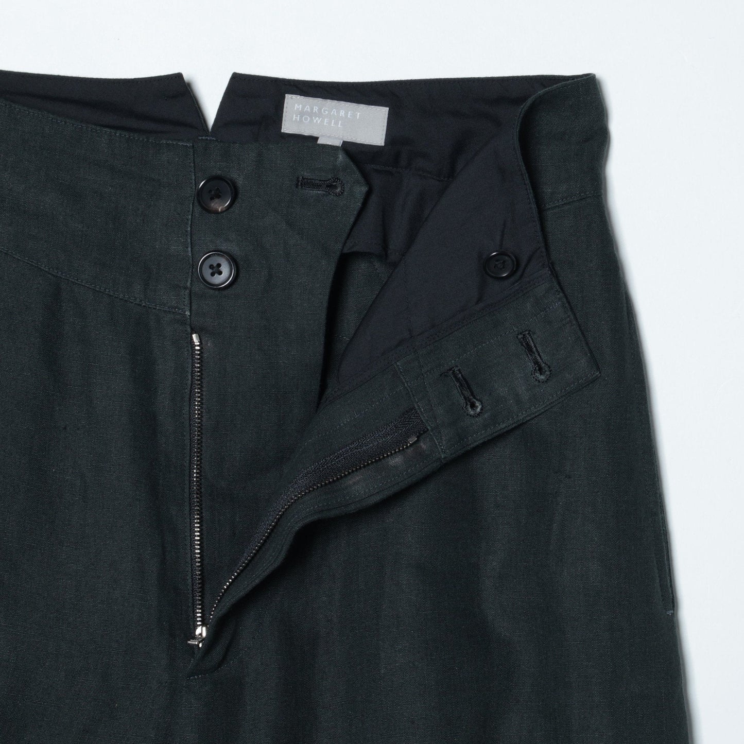 MATT LINEN POPLIN TROUSERS