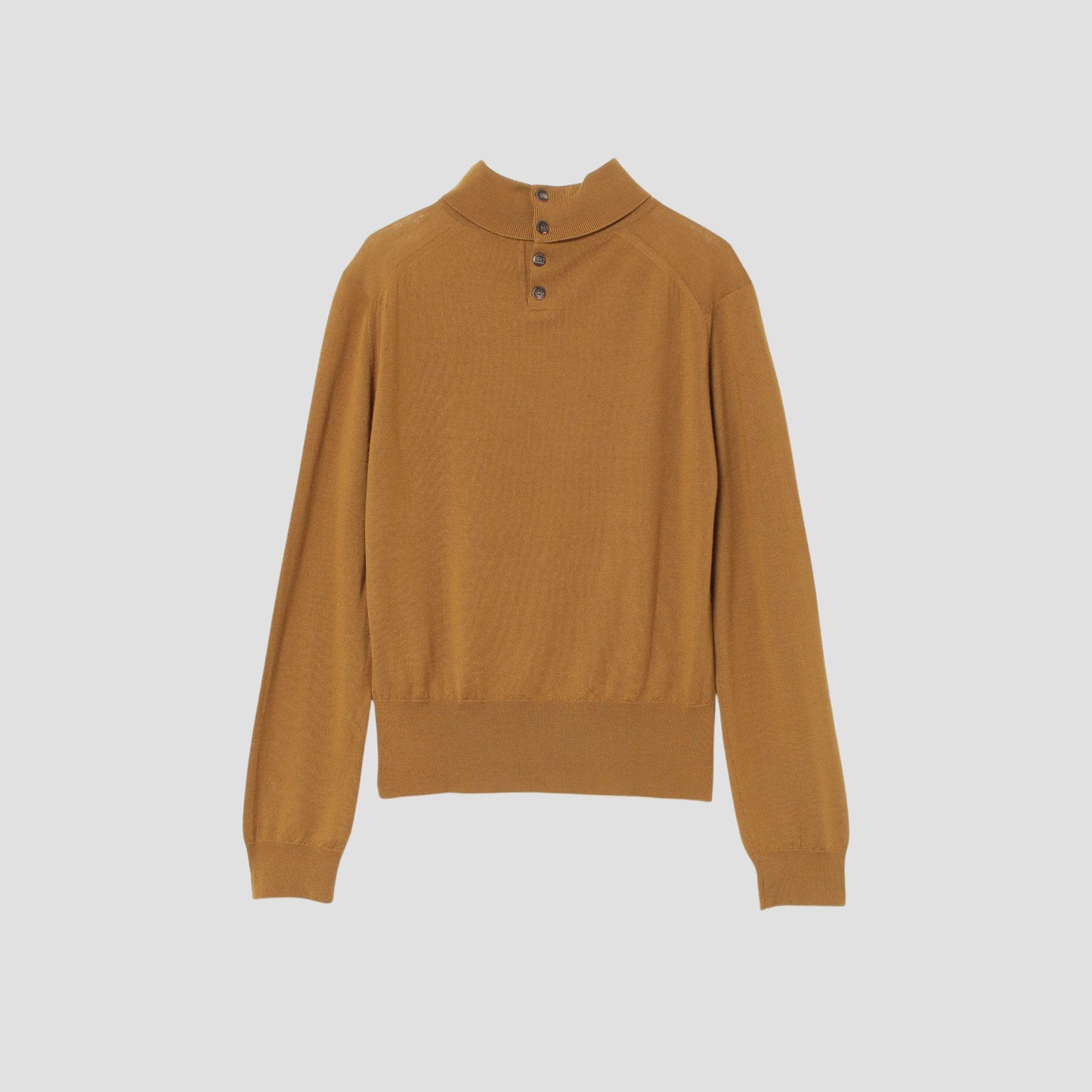 BUTTON ED ROLL NECK KNIT