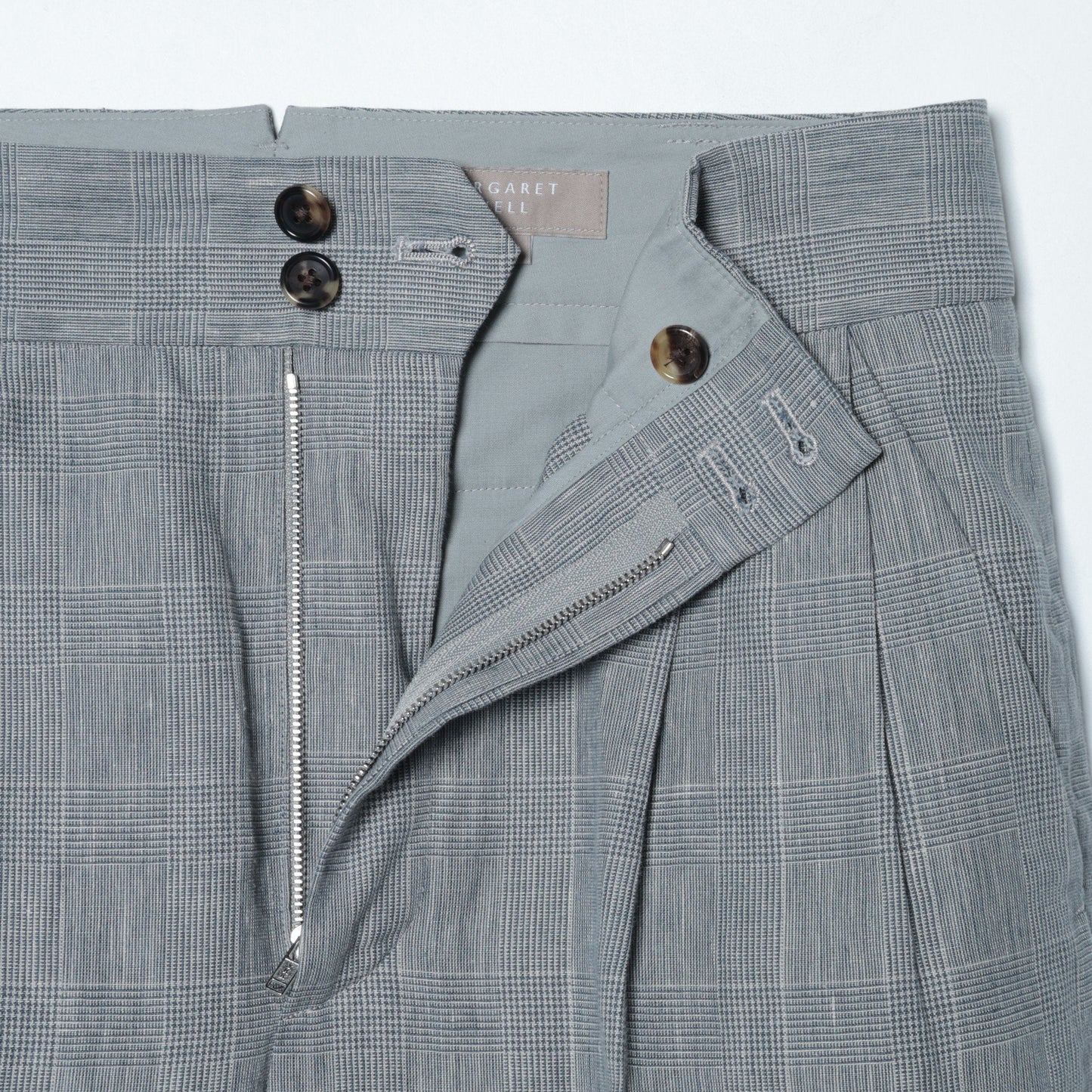 PRINCE OF WALES LINEN TROUSERS