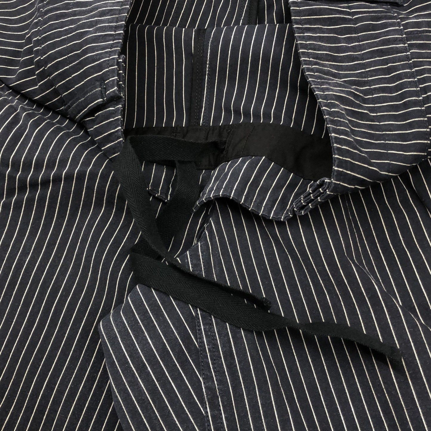 COTTON LINEN STRIPE TROUSERS