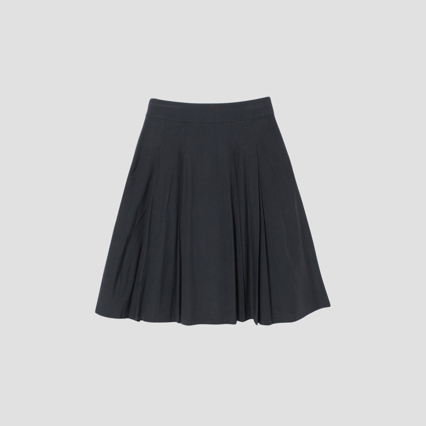 SILK COTTON POPLIN SKIRT