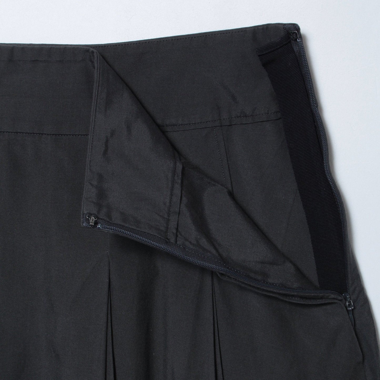 SILK COTTON POPLIN SKIRT