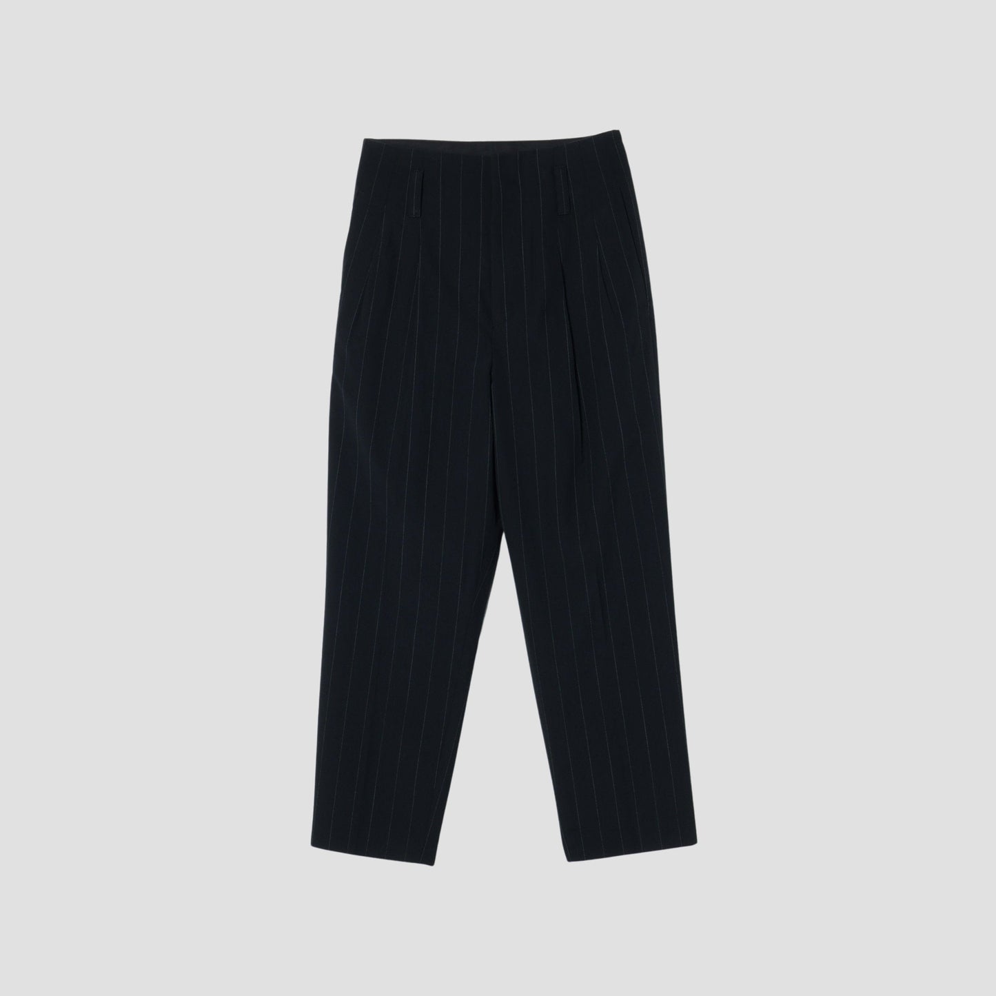 WIDE PINSTRIPE WOOL TROUSERS