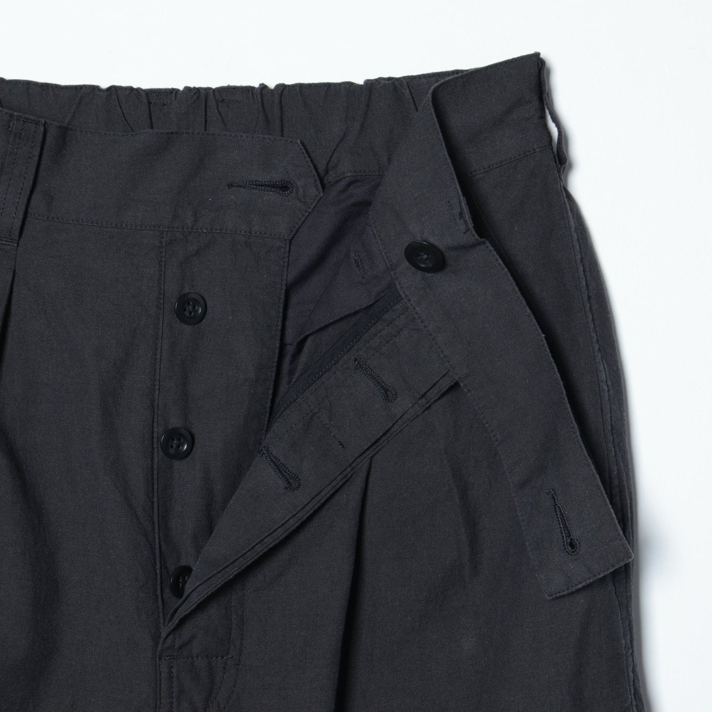 OVERDYE MELANGE COTTON LINEN TROUSERS