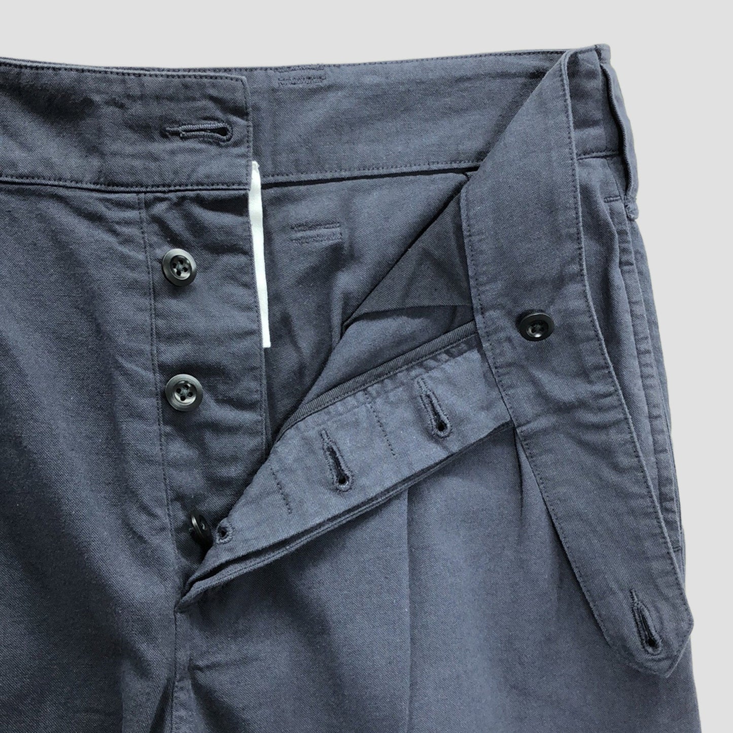MILITARY COTTON LINEN TROUSERS