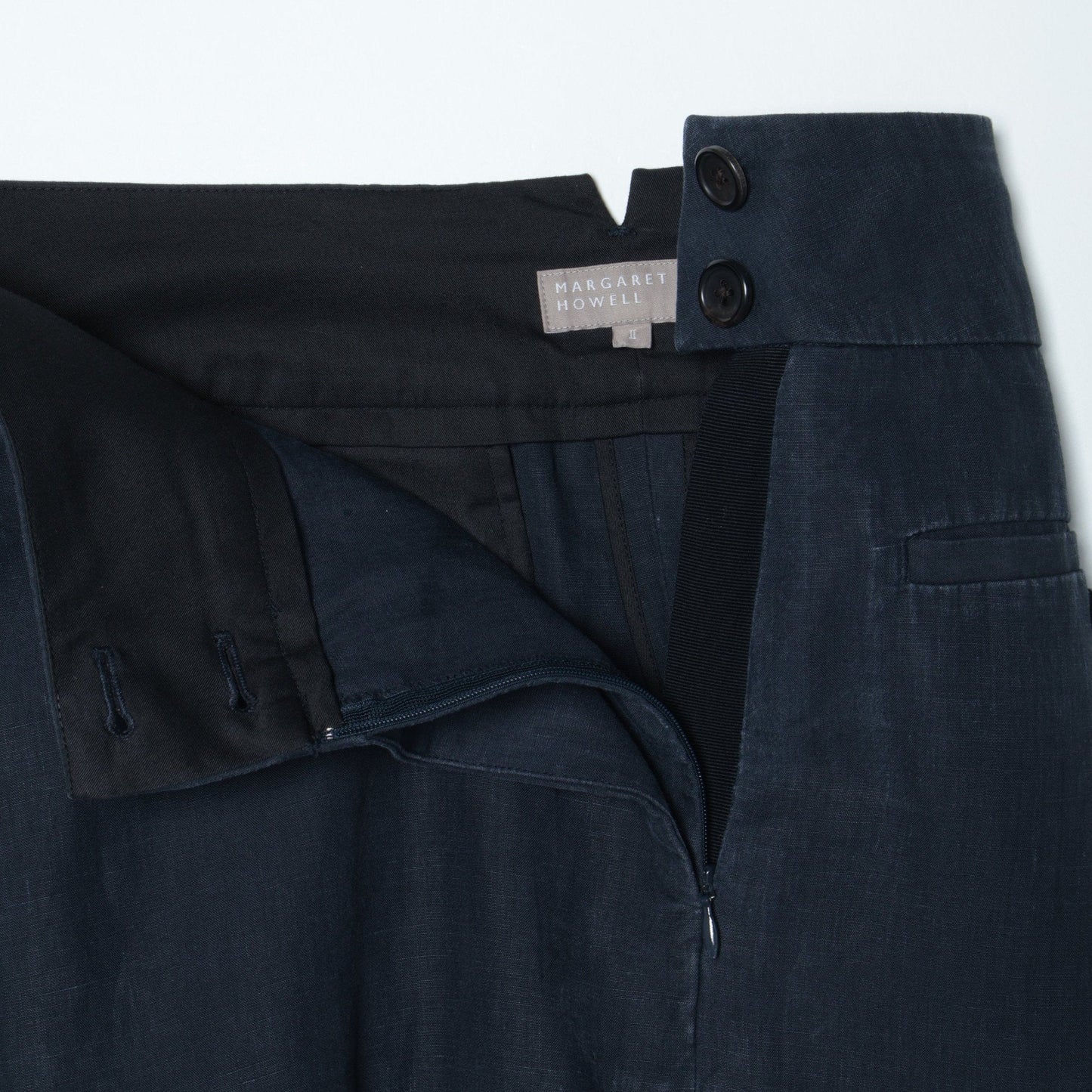 HIGH DENSE LINEN TROUSERS
