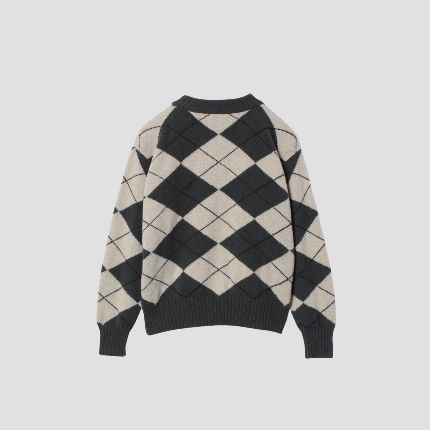 MERINO CASHMERE ARGYLE KNIT